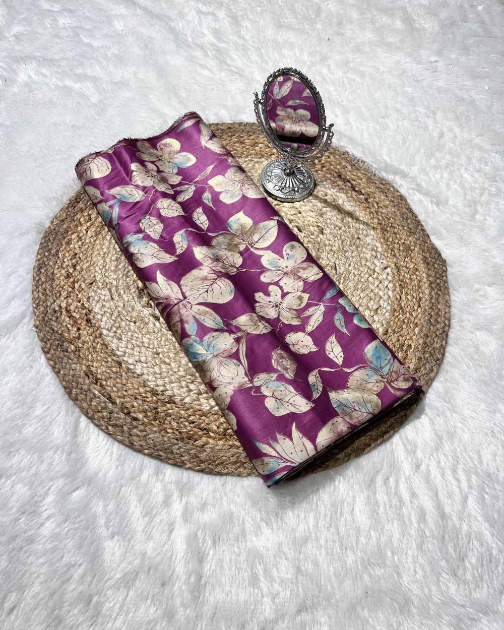 Printed Glaze Cotton Onion Pink Colour 42 Inches Width