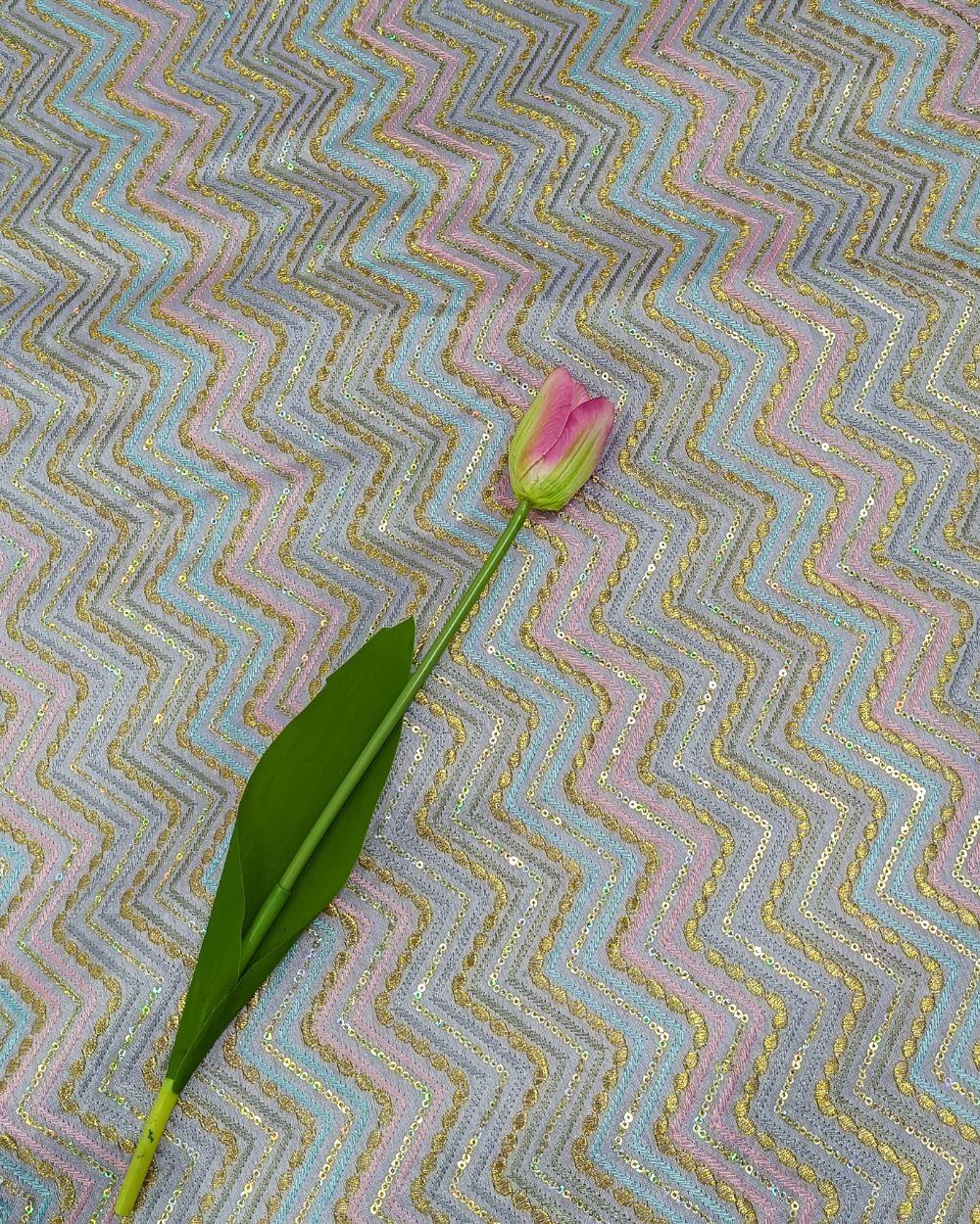 Raw Silk Work Lavender Colour 44 Inches Width