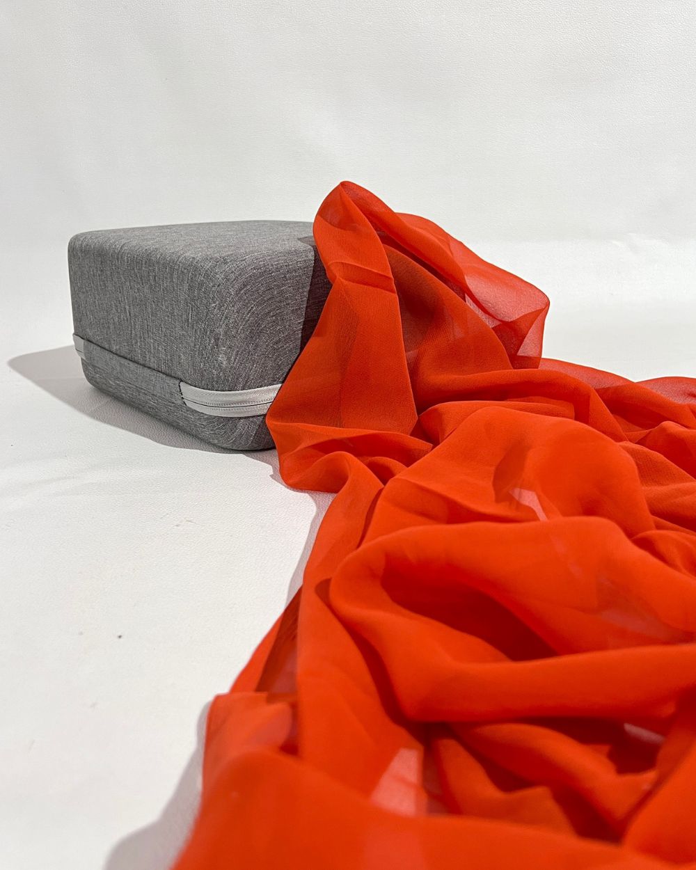 Plain Georgette Burnt Orange Colour 44 Inches Width