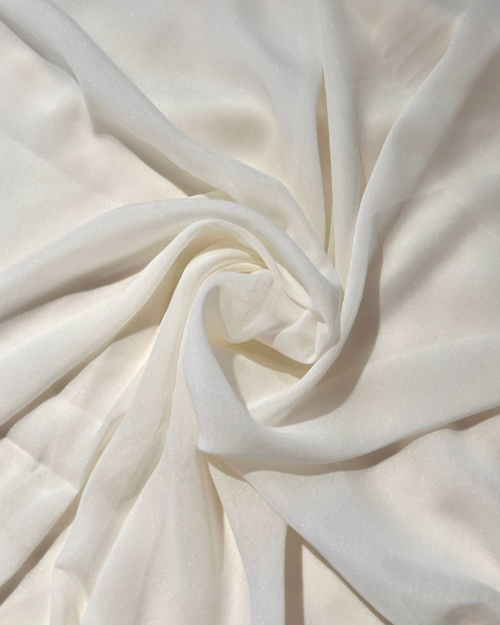 Plain Star Georgette Off White Colour 44 Inches Width