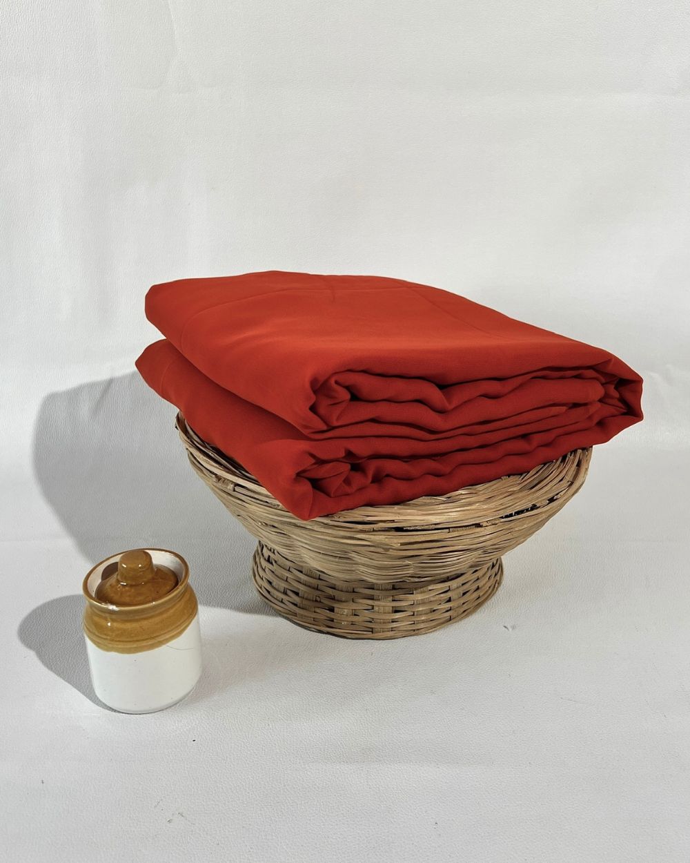 Plain Georgette Burnt Orange Colour 44 Inches Width