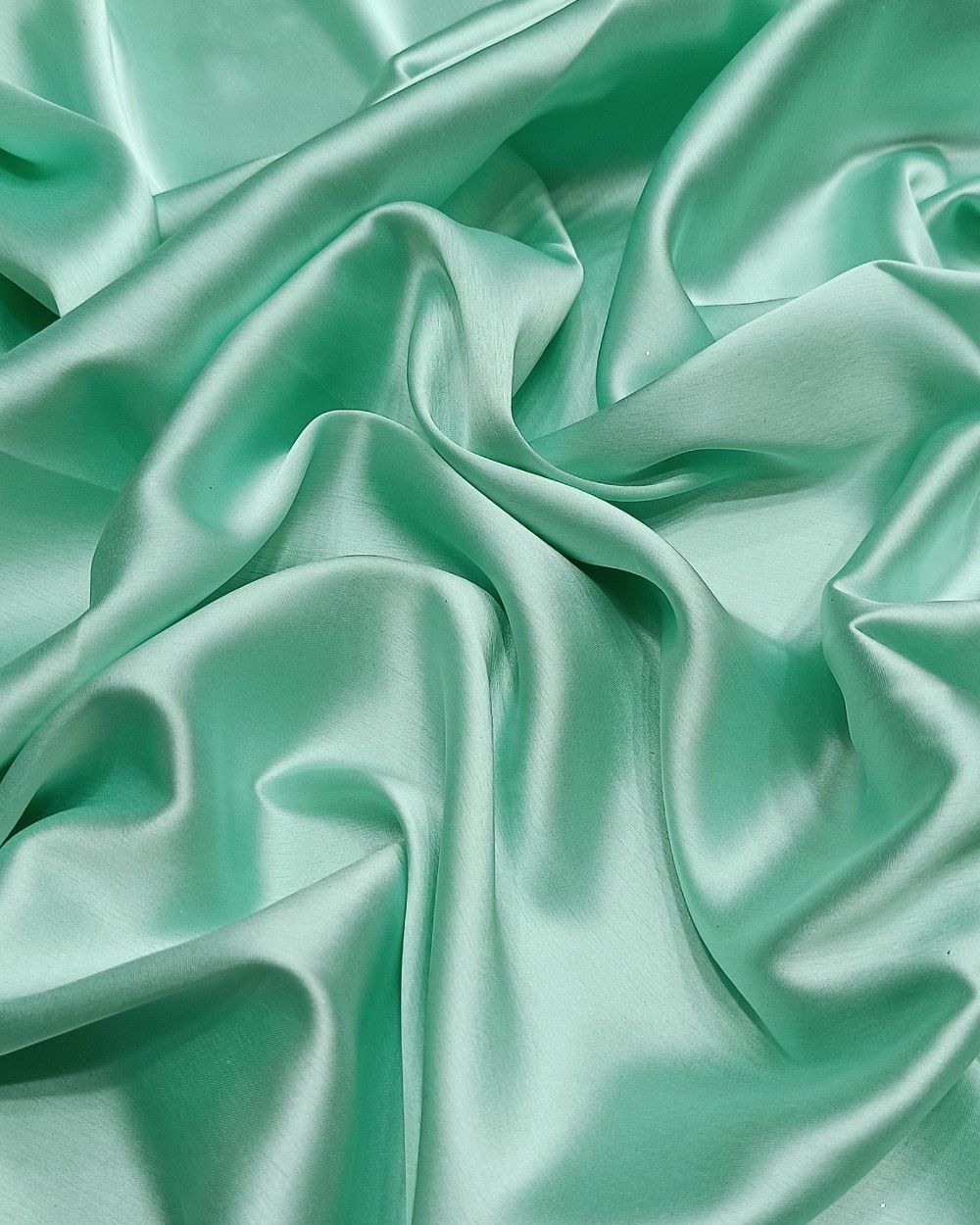 Plain Japan Satin Fresh Mint Green Colour 42 Inches Width