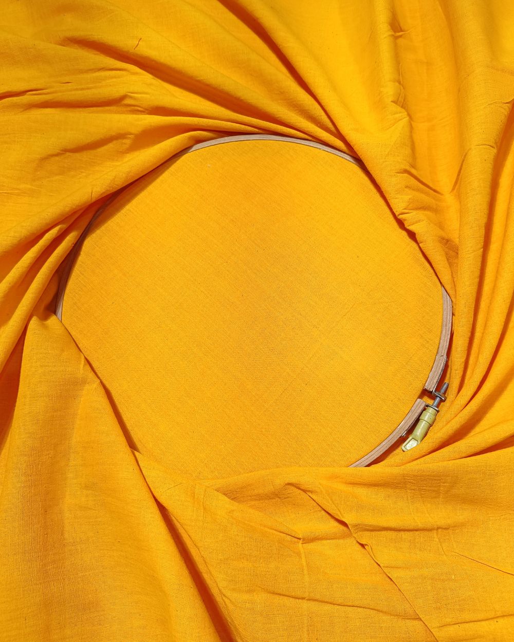 Plain Kora Cotton Yellow Colour 42 Inches Width