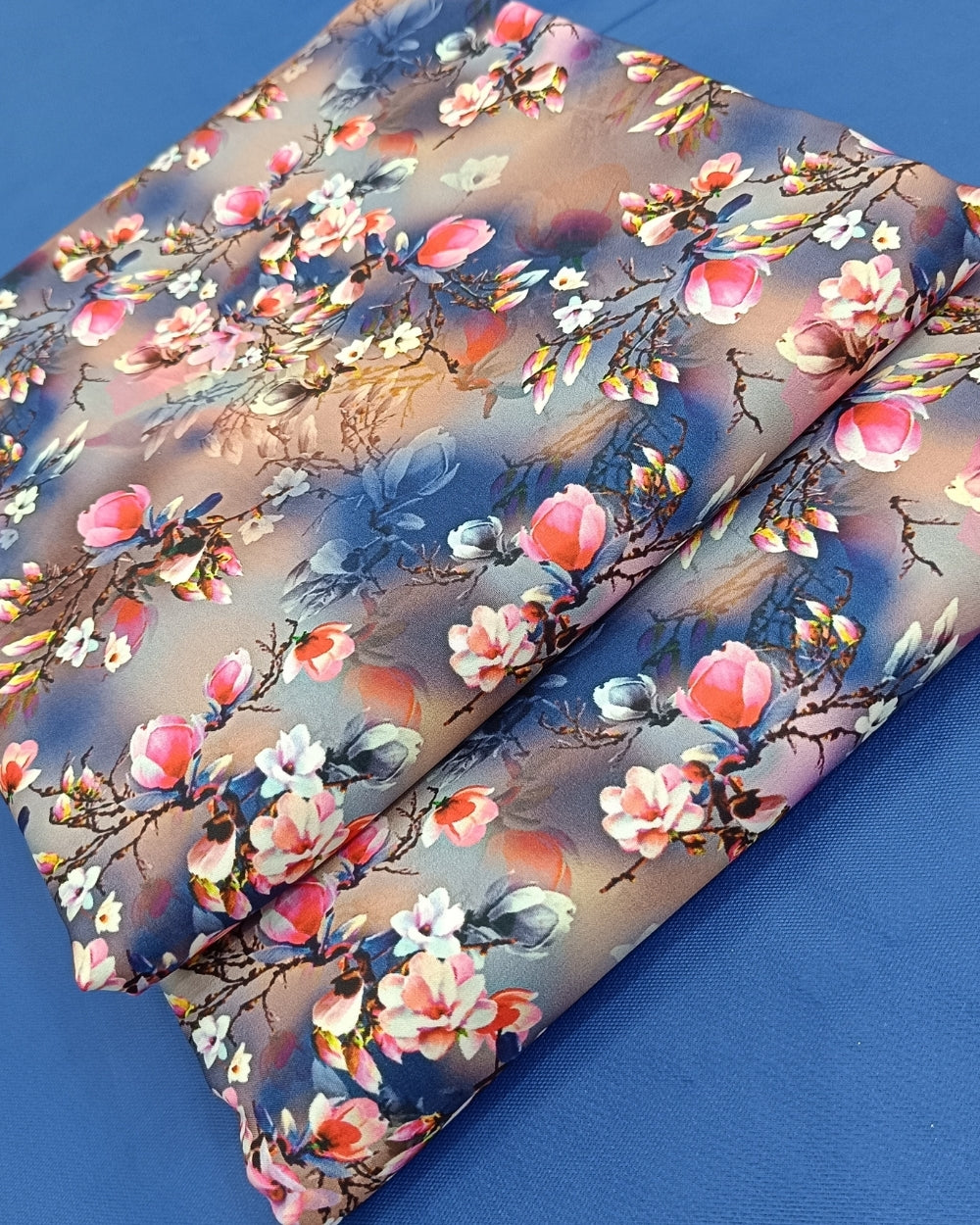 Printed Crepe Digital Peach Colour 44 Inches Width