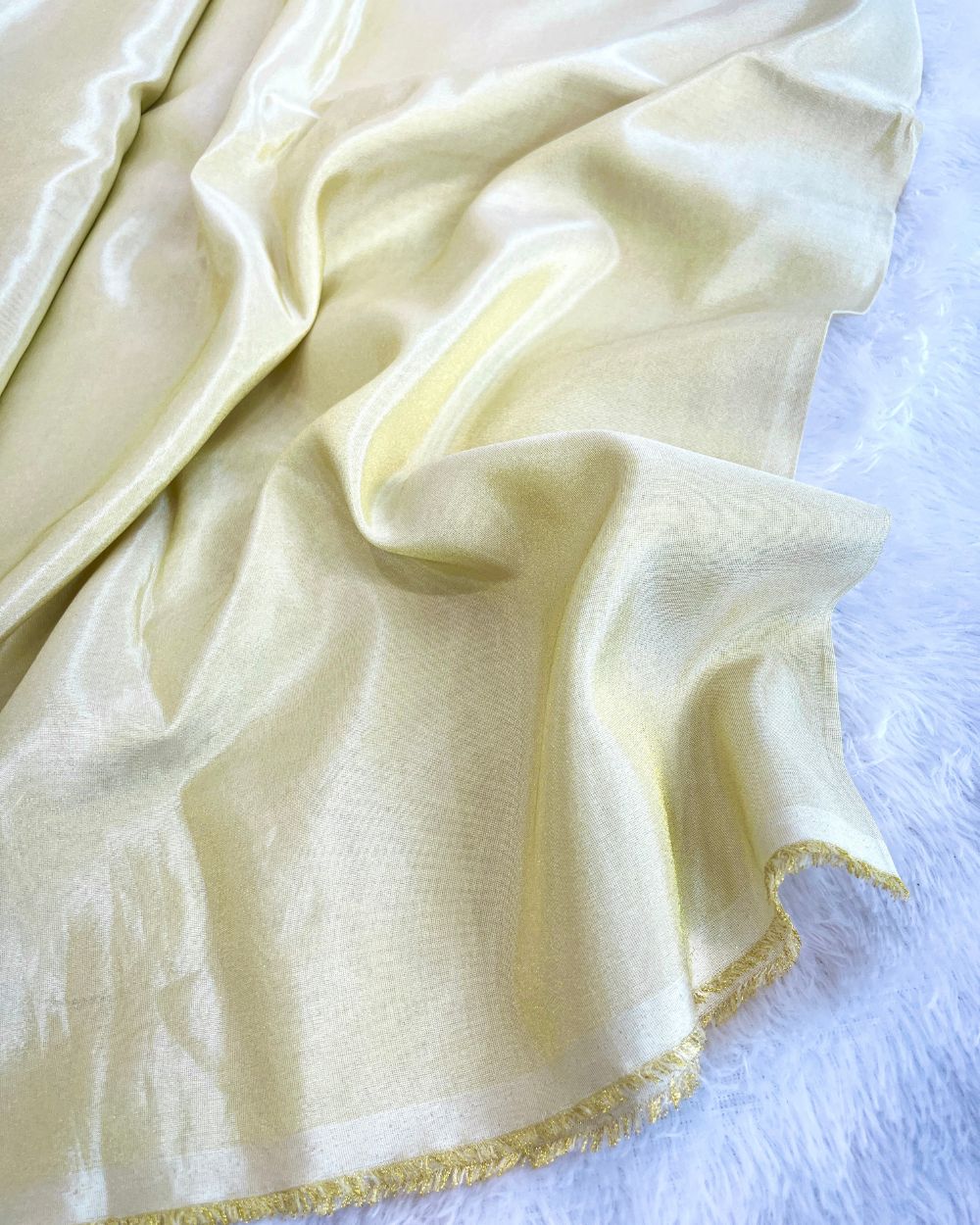 Dyeable Plain Cosmos Golden (Off White) Colour 44 Inches Width