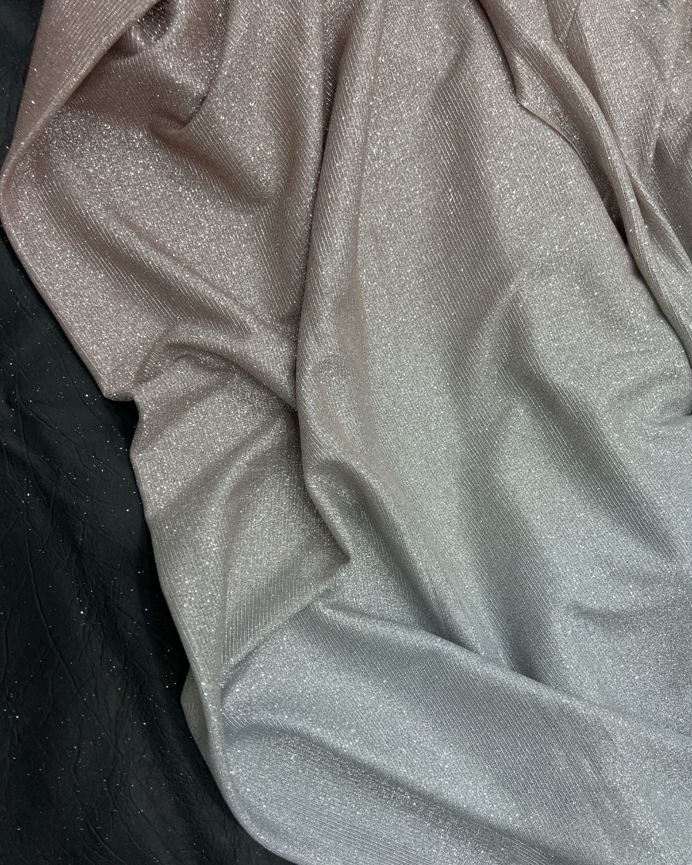 Imported Sparkle Cream Dual Tone Shaded Colour 55 Inches Width