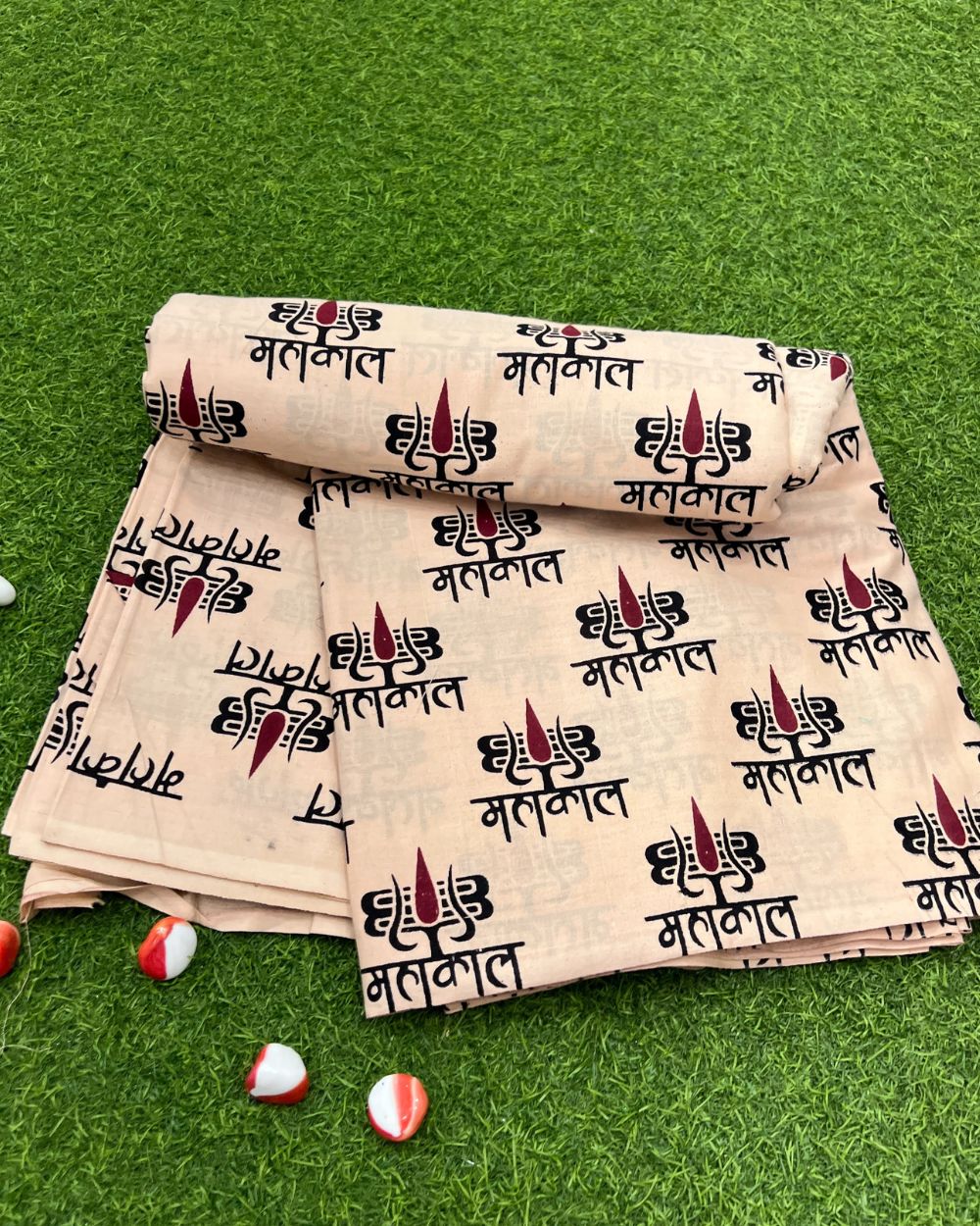 Printed Cotton Light Peach Colour 44 Inches Width