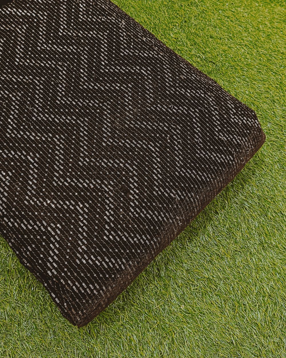 Velvet Work Brown Colour 45 Inches Width