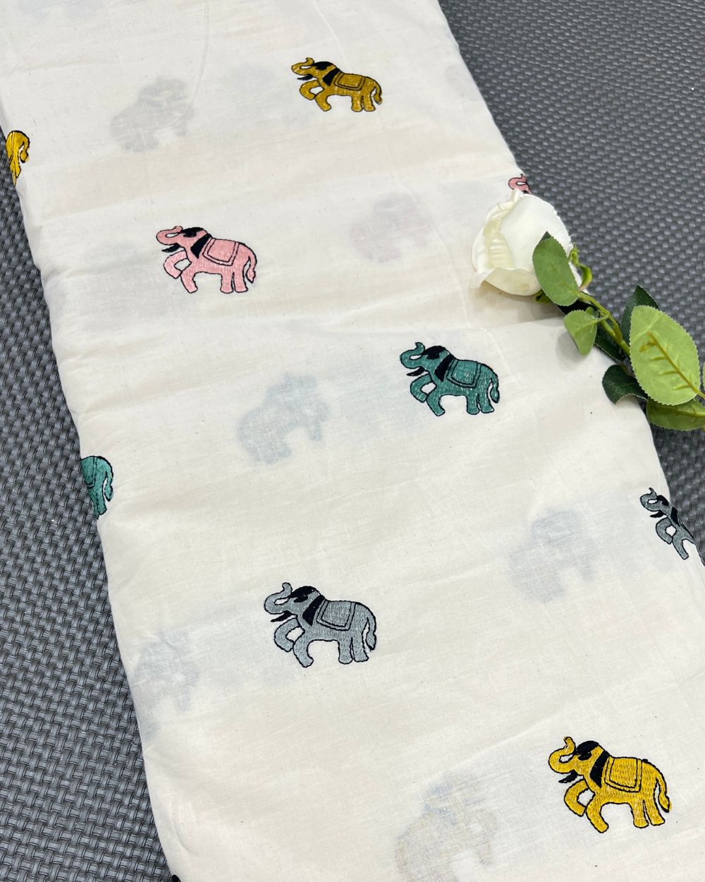 Kora Cotton Work Multicolor 45 Inches Width