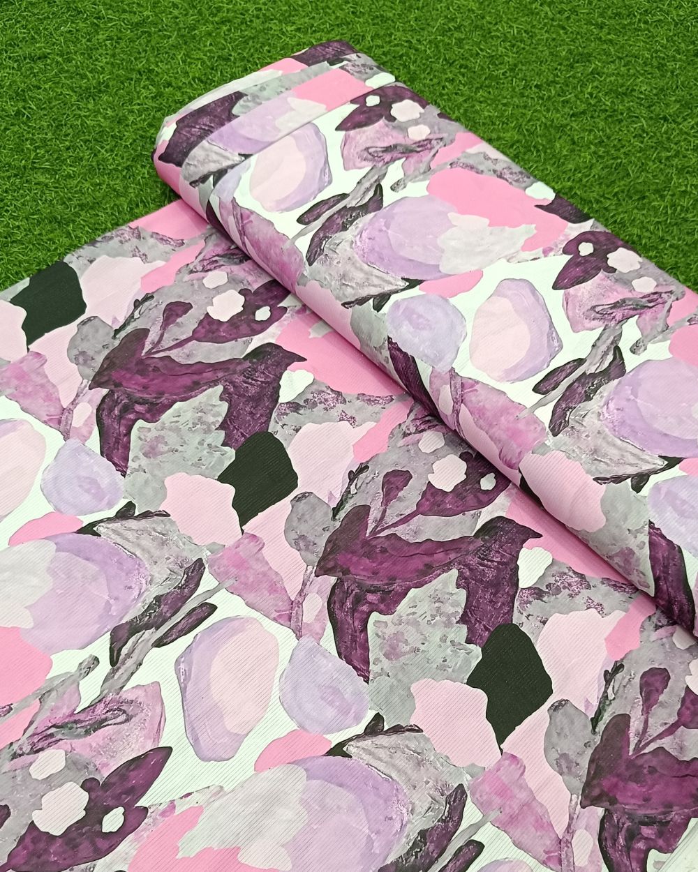 Printed Fiona La-Shimmer Pinkish- Lavender Colour 44 Inches Width