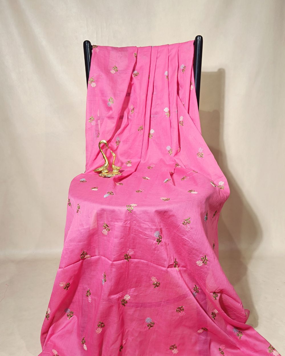 Mal Cotton with Thread Work Pink Colour 40 Inches Width
