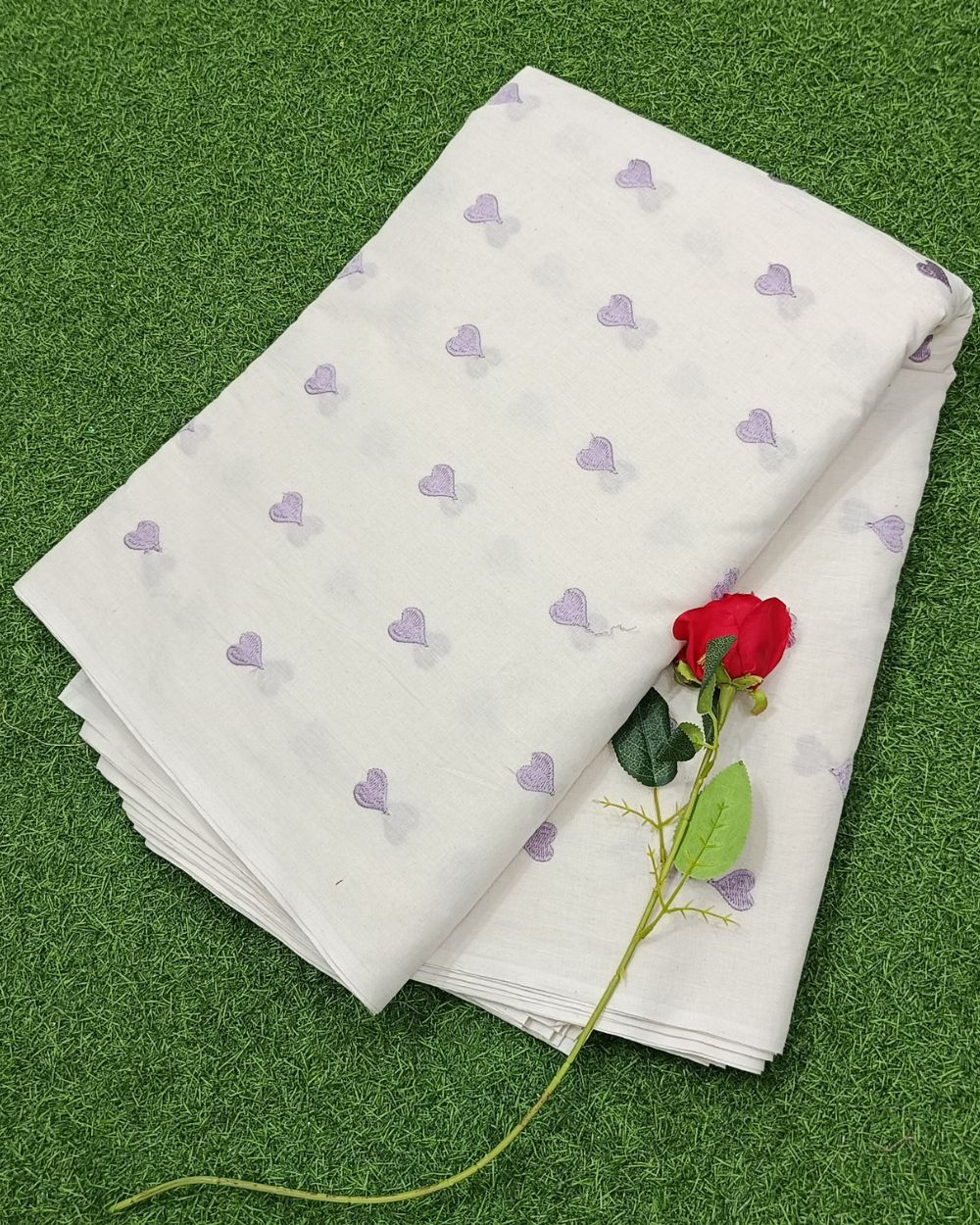 Kora Cotton Work Light Lavender 45 Inches Width