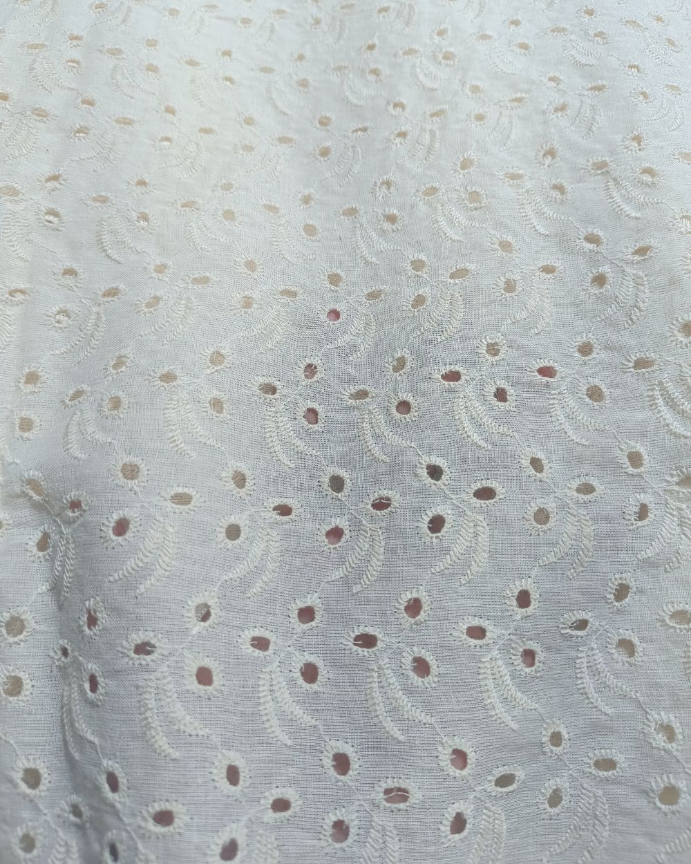 Dyeable Pure Cotton Hakoba Fabric Off White Colour 45 Inches Width