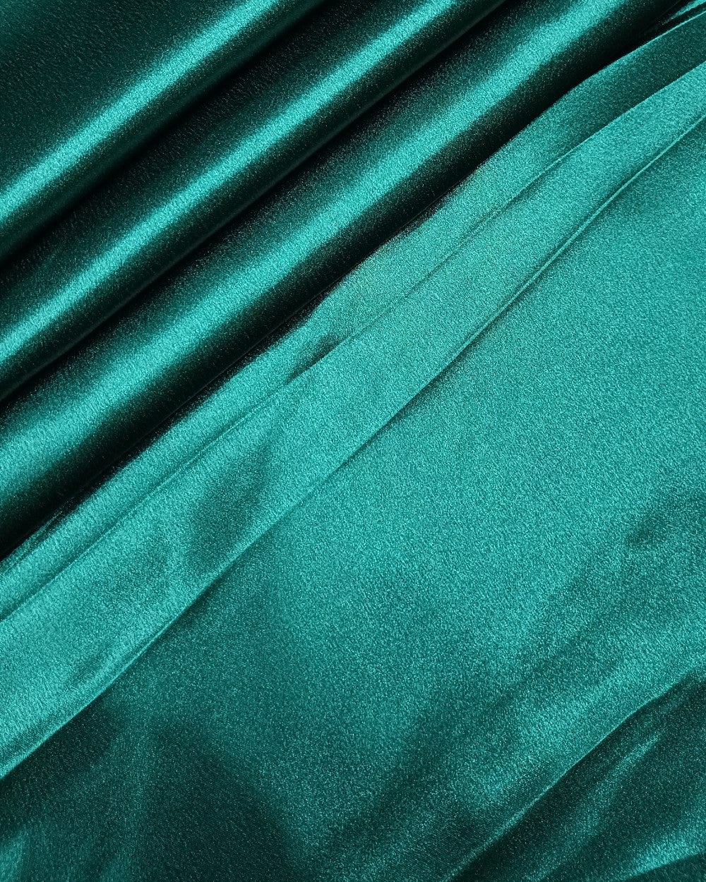 Plain German-Satin Dark Jade Peacock Green(Morpankhi) Colour 44 Inches Width