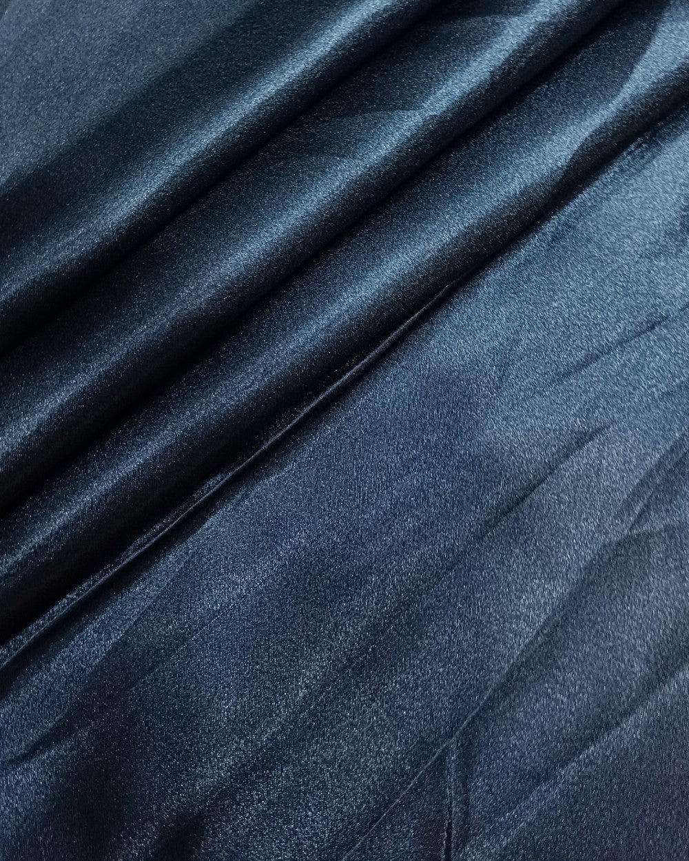 Plain German-Satin Dark Kerosene Blue Colour 44 Inches Width