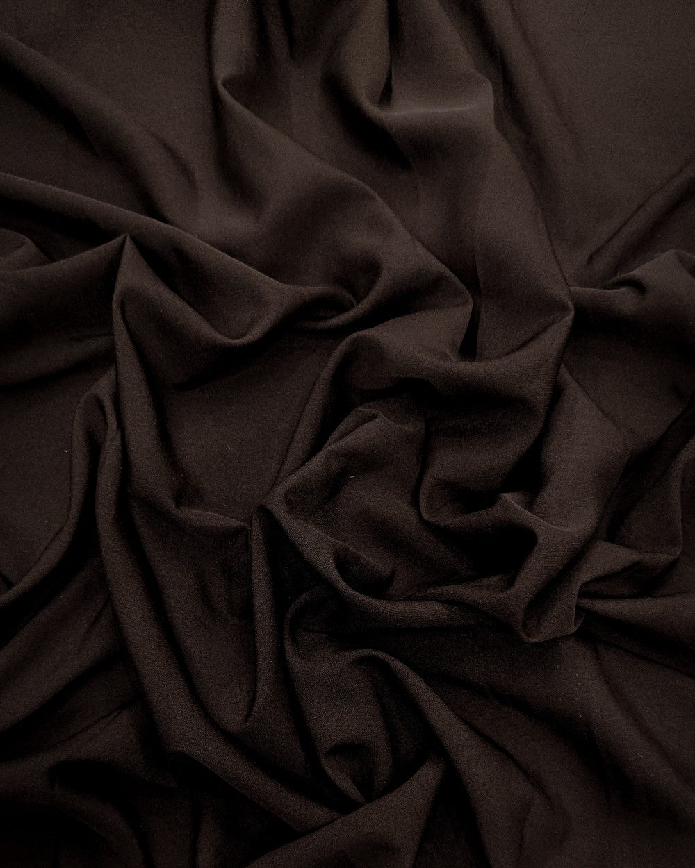Plain Butter Crepe(American) Carob Brown Colour 42 Inches Width
