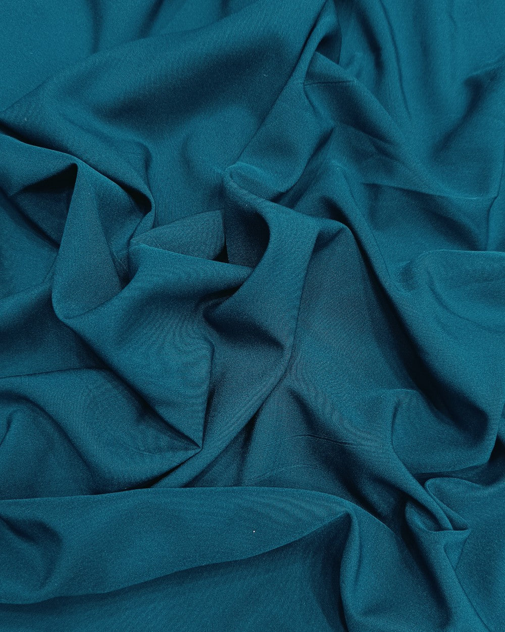 Plain Butter Crepe(American) Lagoon Blue Colour 42 Inches Width