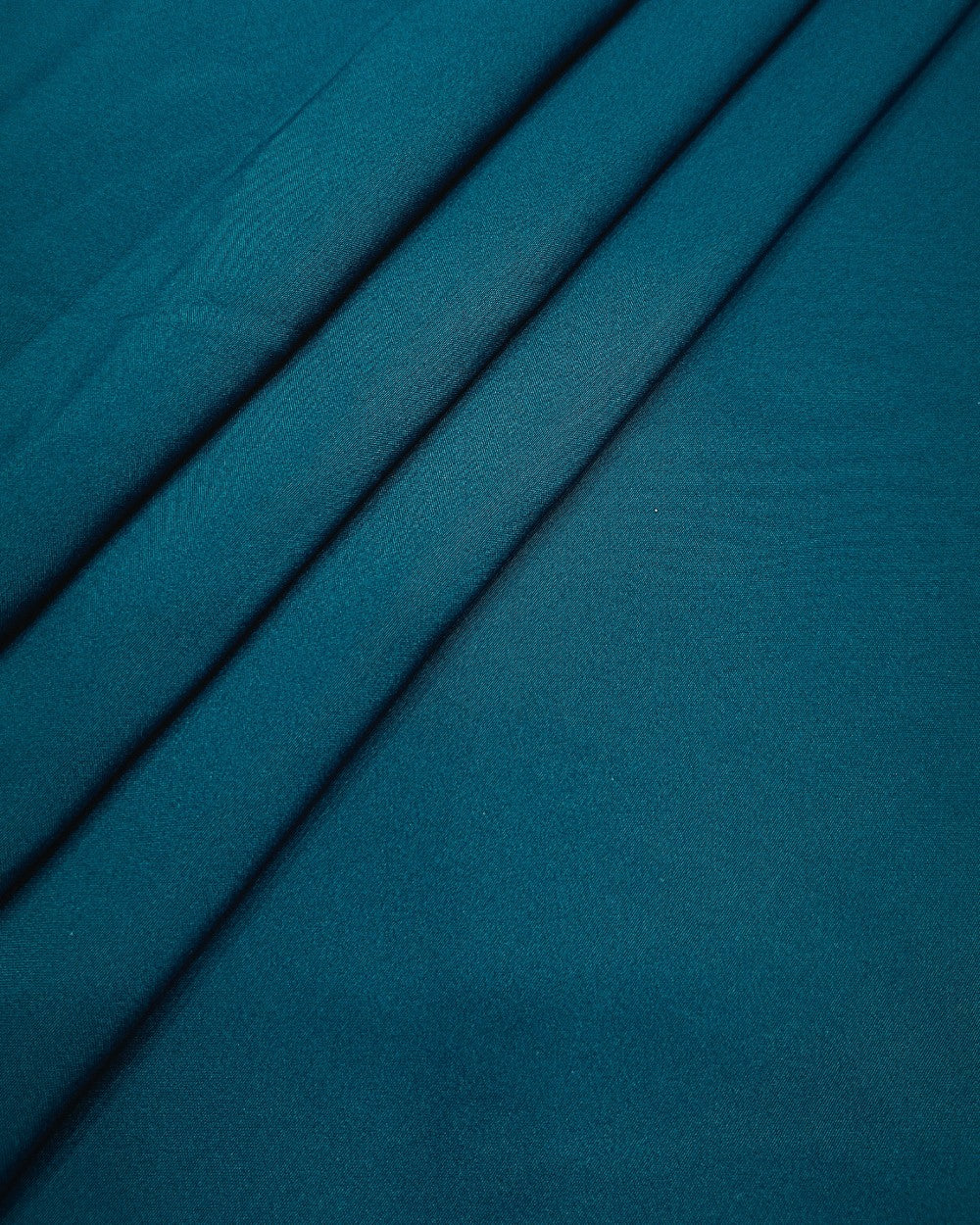 Plain Butter Crepe(American) Lagoon Blue Colour 42 Inches Width