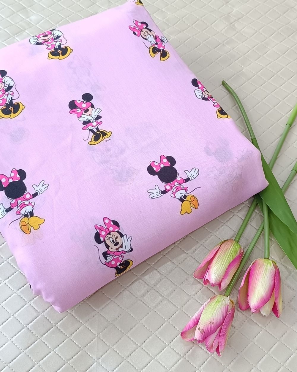 Soft Cotton with Kids Print (Baby/Nursery) Light Lavender Colour 44 Inches Width
