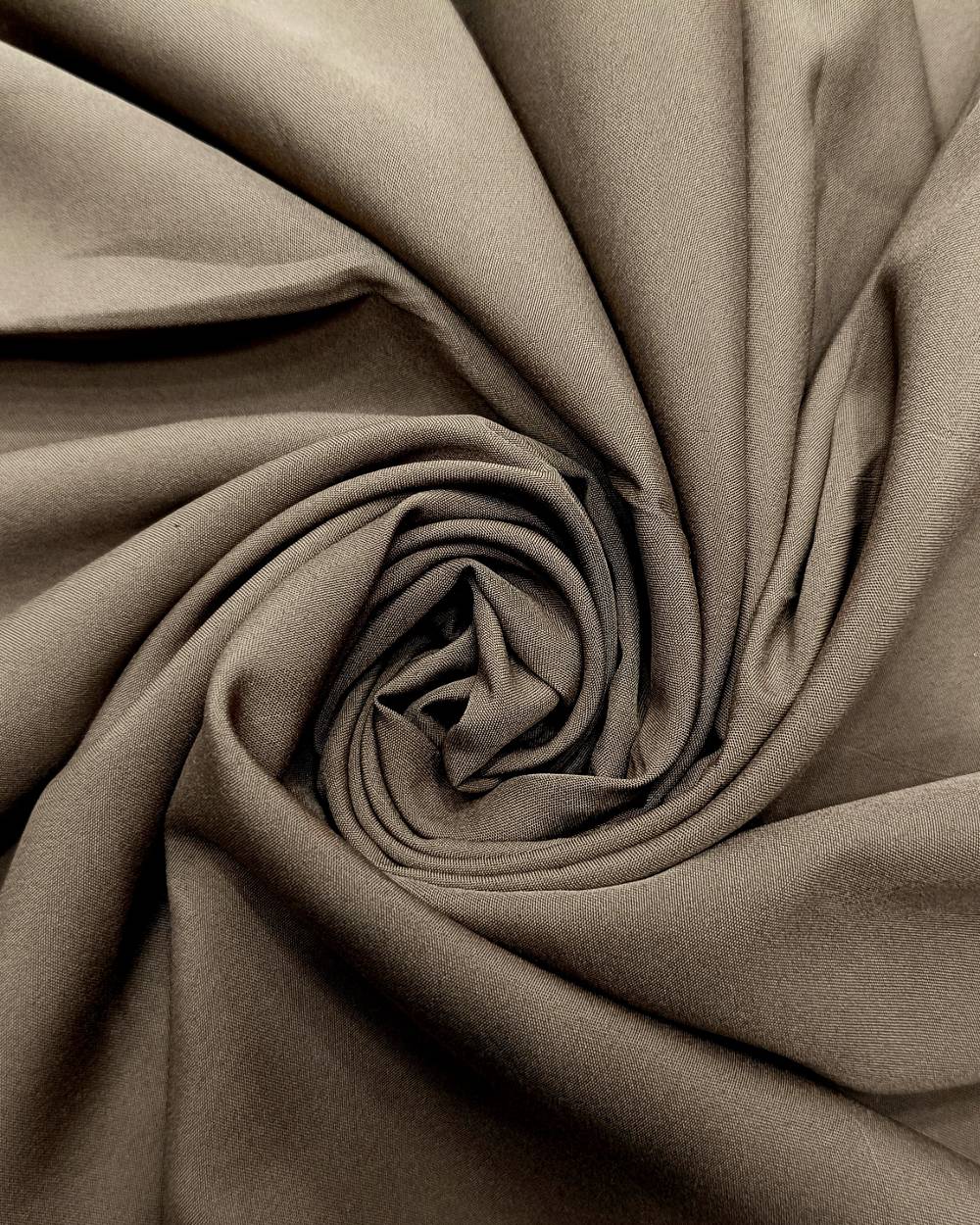 Plain Butter Crepe(American) Dull Brown Colour 42 Inches Width