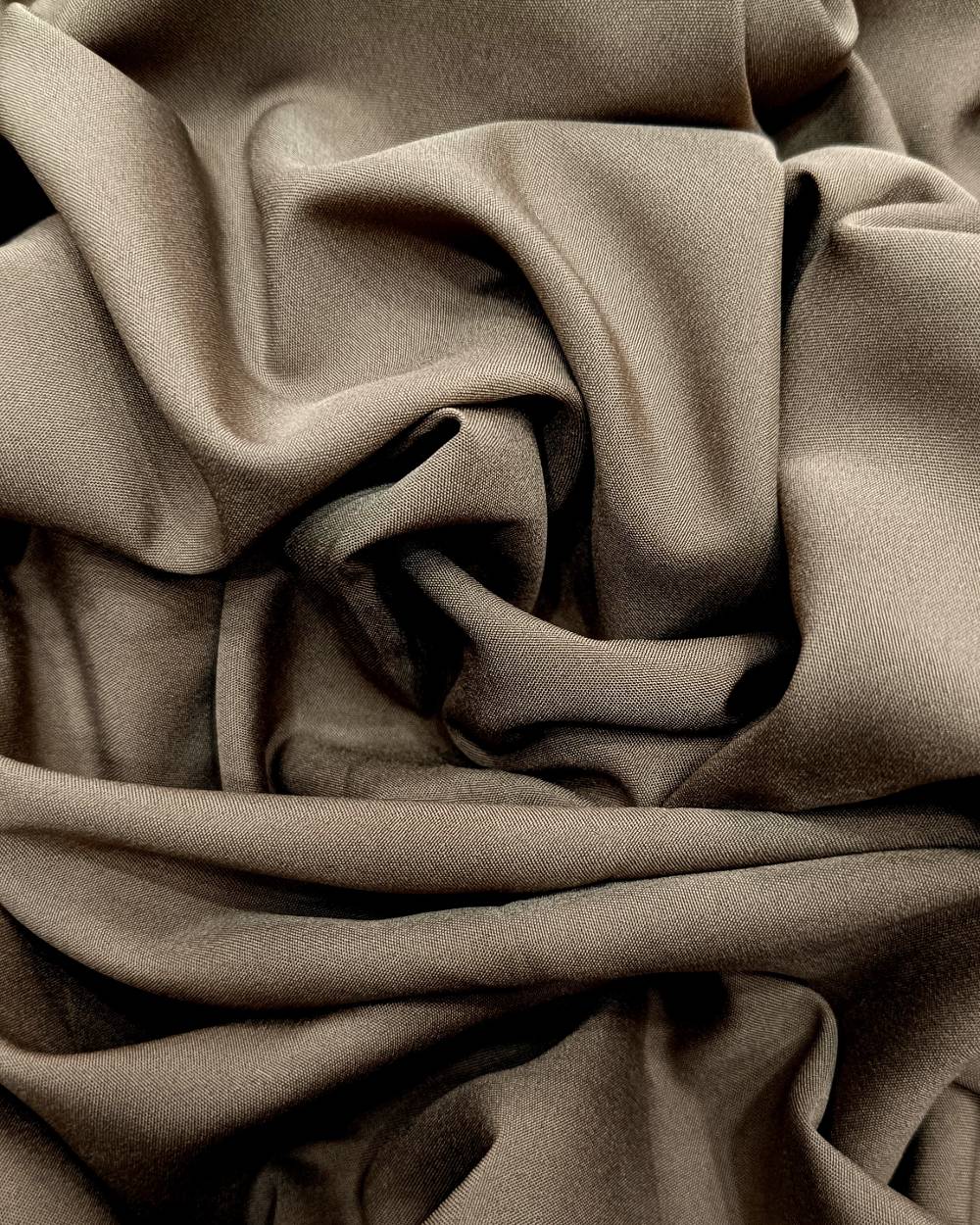 Plain Butter Crepe(American) Dull Brown Colour 42 Inches Width