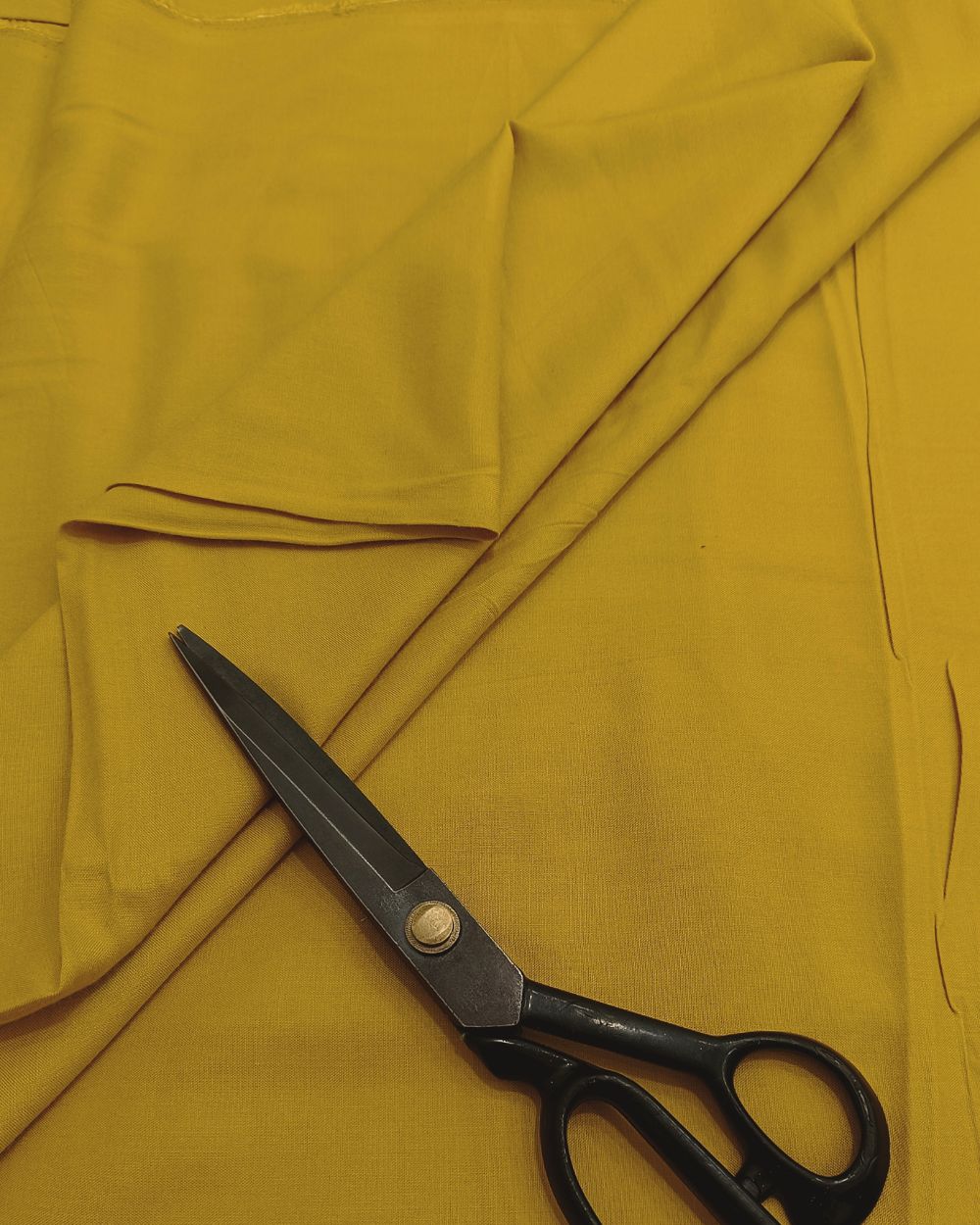 Plain Rayon-cotton Bright Yellow Colour 44 Inches Width