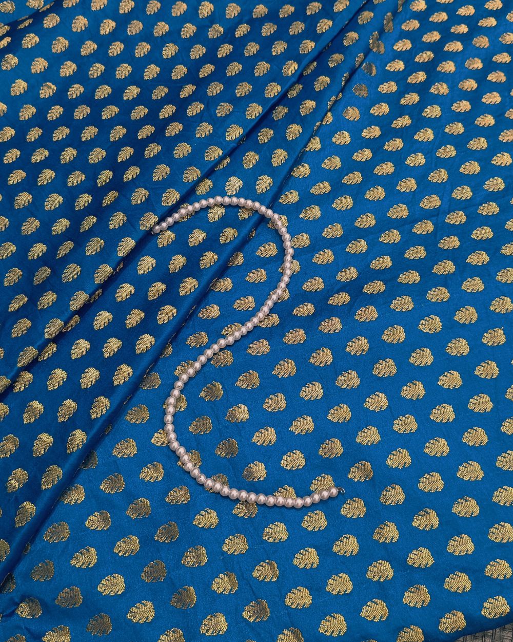 Banarasi Dark Blue Colour 42 Inches Width