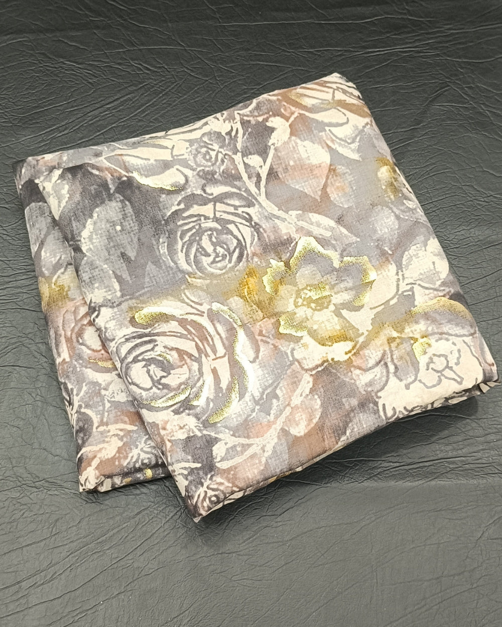 Printed Cotton(Foil) Grey Colour 44 Inches Width