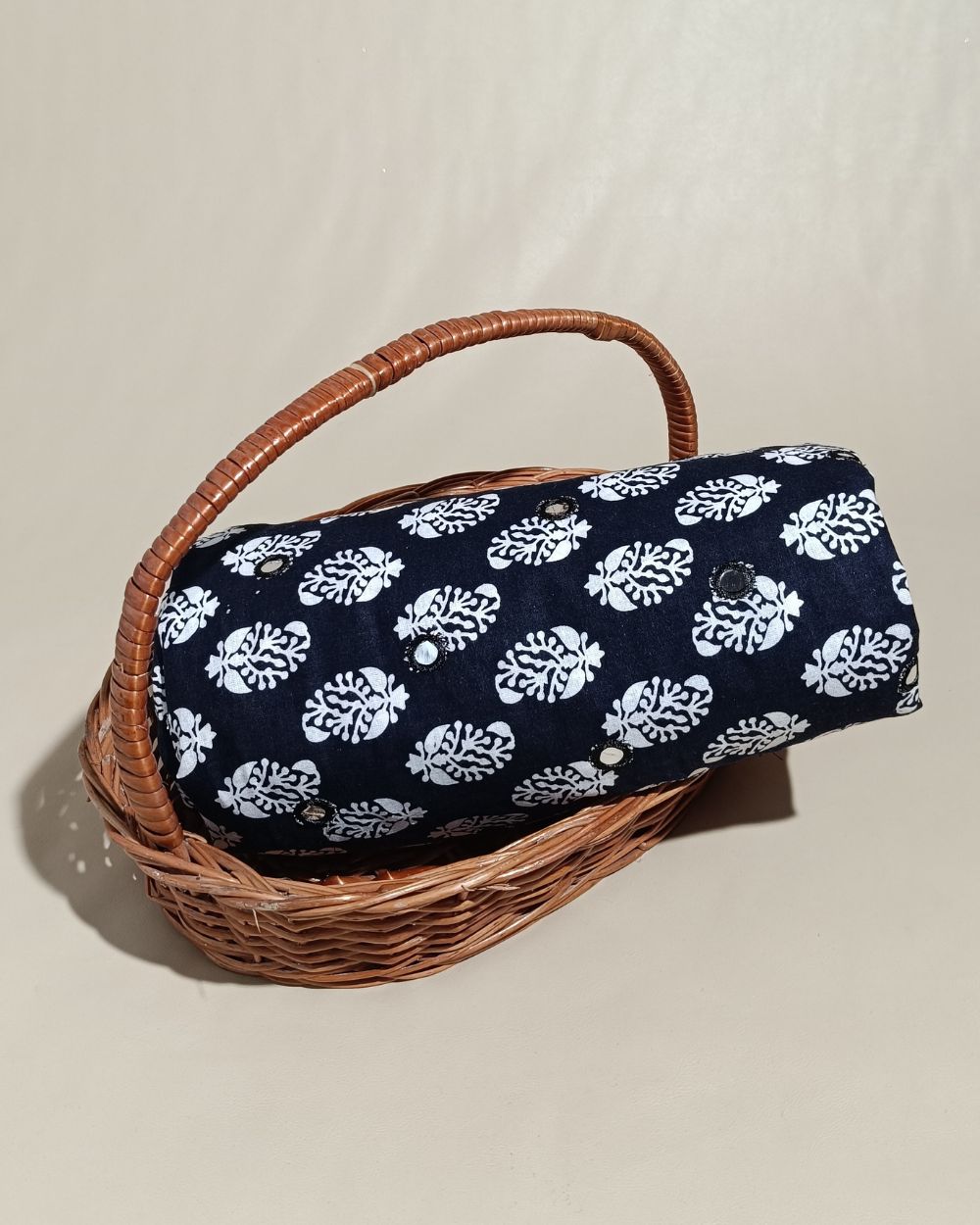 Cotton Abla Work Black Colour 44 Inches Width