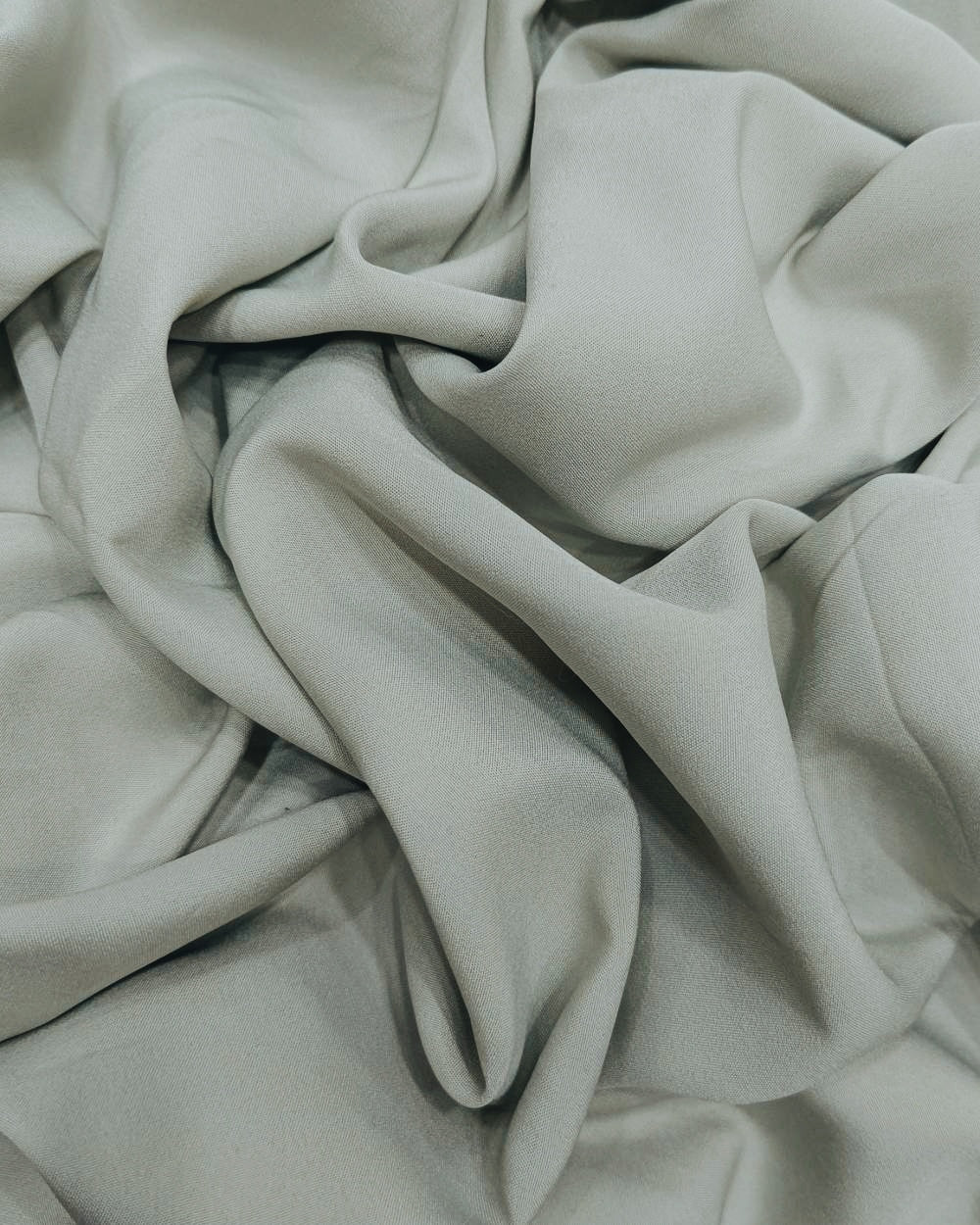 Plain Butter Crepe(American) Iced teal Colour 42 Inches Width