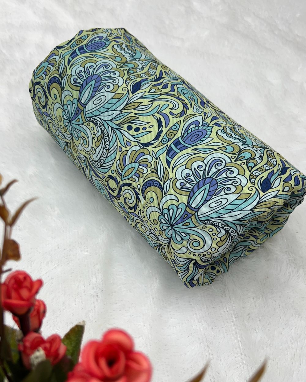 Printed Cotton Mix Pashmina Pista Colour 42 Inches Width