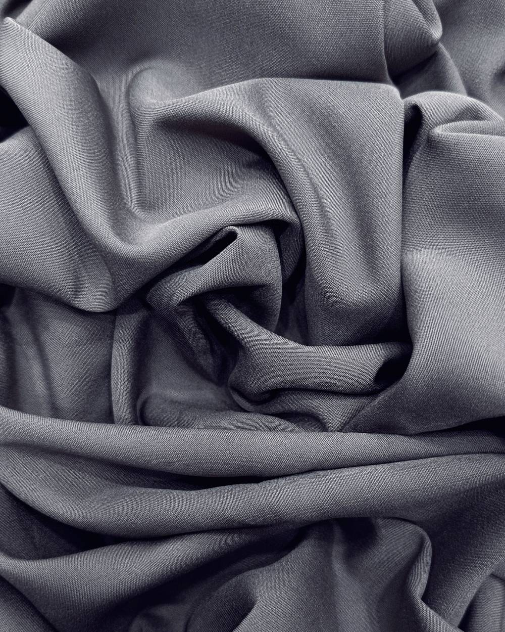 Plain Butter Crepe (American) Pewter Grey Colour 42 Inches Width