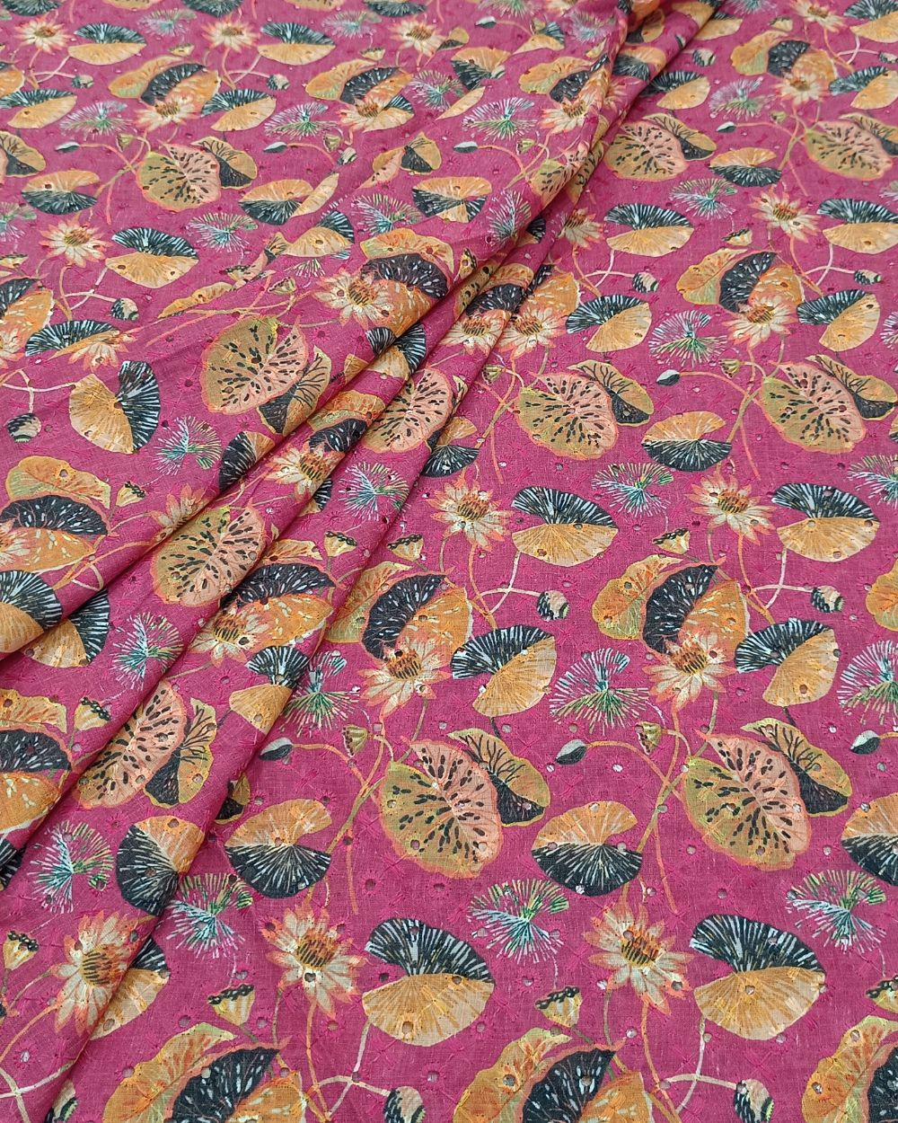 Printed Hakoba Cotton Pink Colour 42 Inches Width