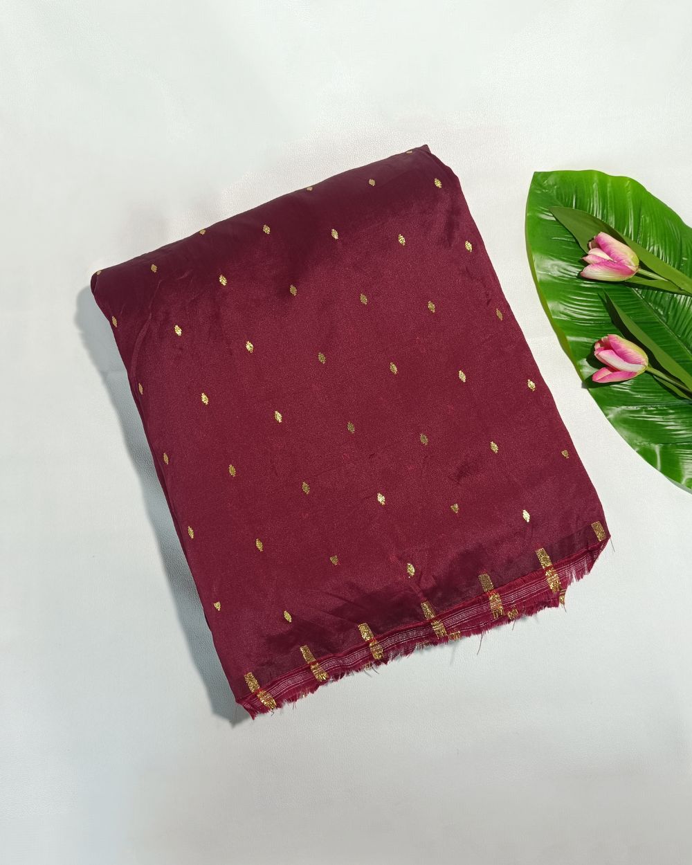 Taffeta Work Burgundy Colour 60 Inches Width