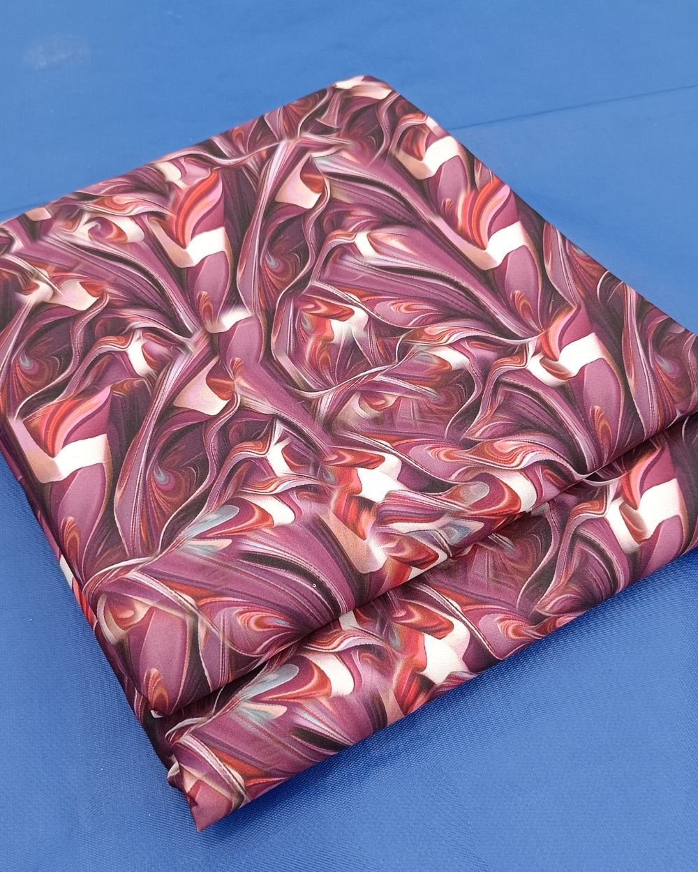 Printed Crepe Digital Wine Colour 44 Inches Width