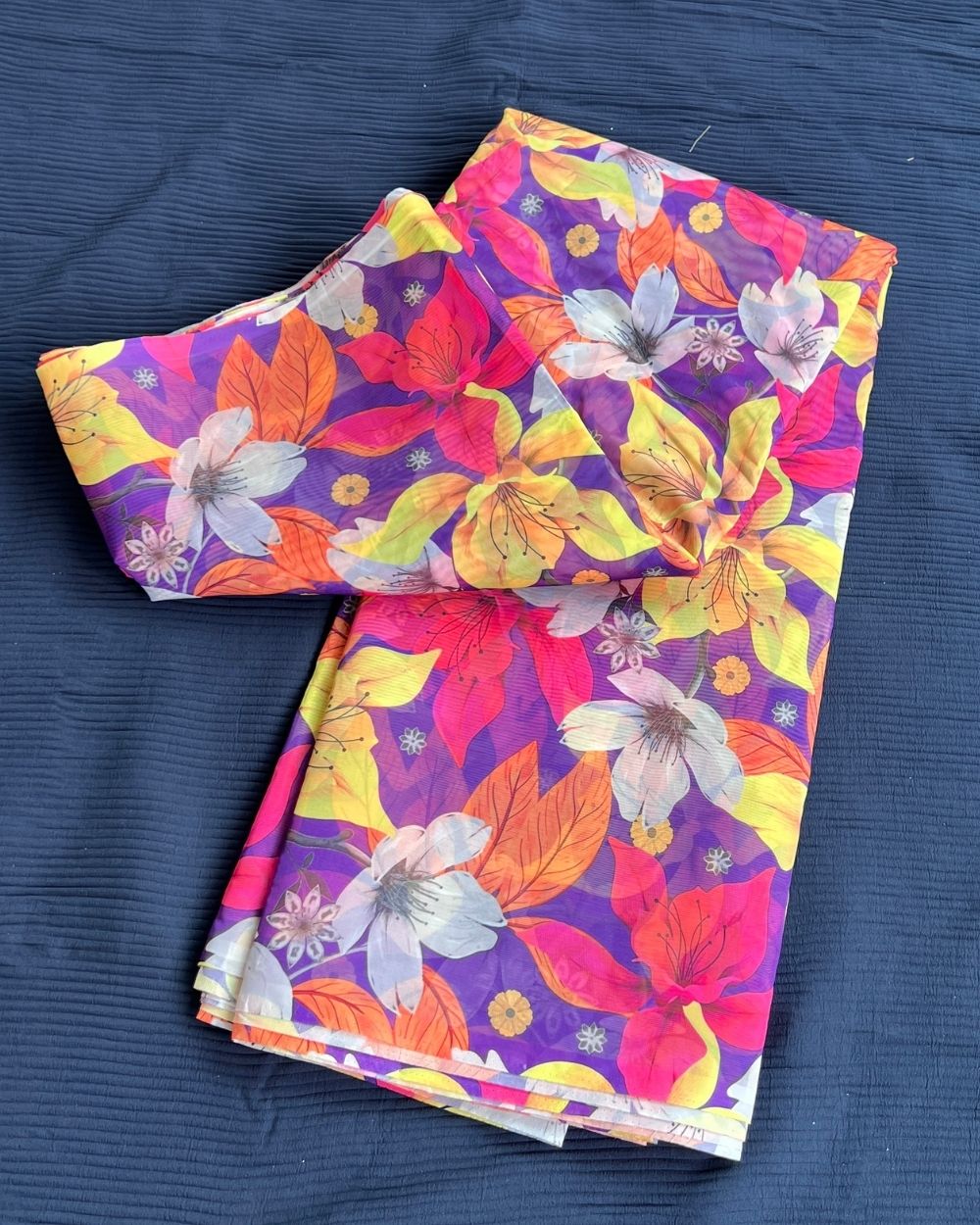 Premium Printed Organza Multicolor 42 Inches Width