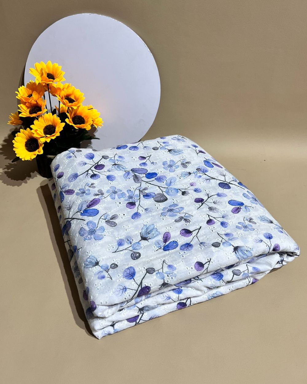 Printed Hakoba Cotton White Colour 44 Inches Width