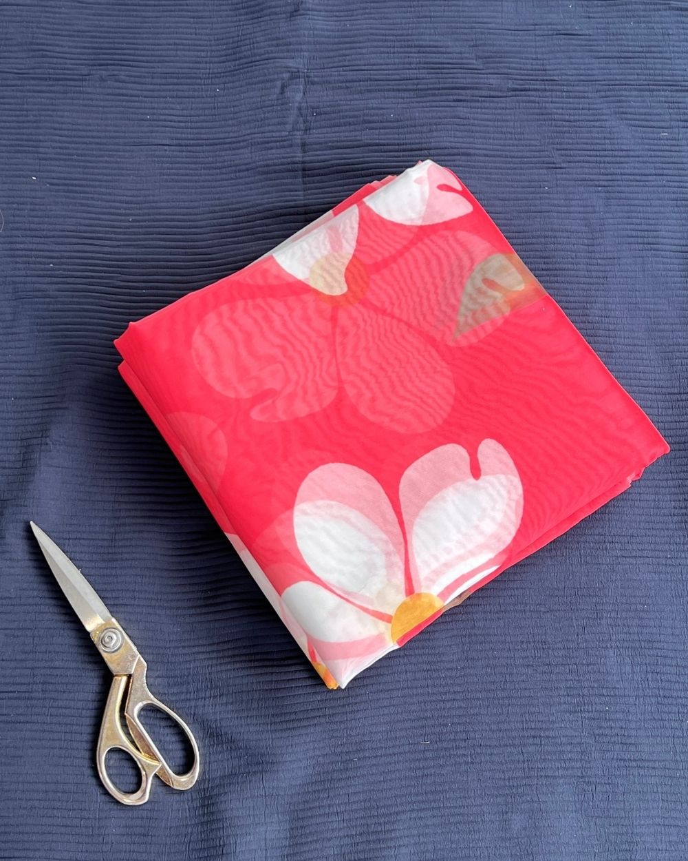 Premium Printed Organza Red Colour 42 Inches Width