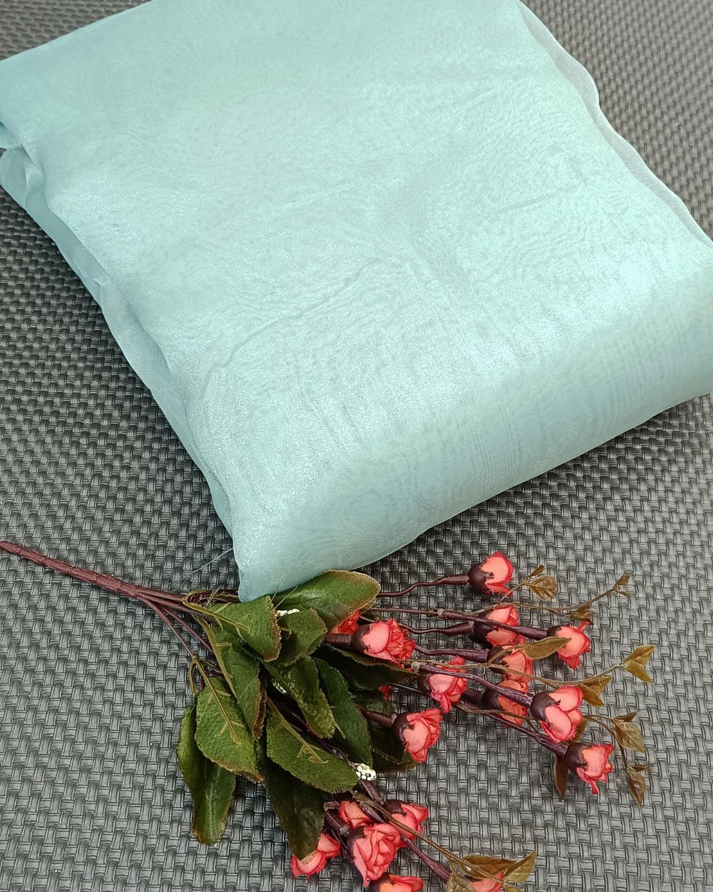 Plain Organza Powder Blue Colour 45 Inches Width