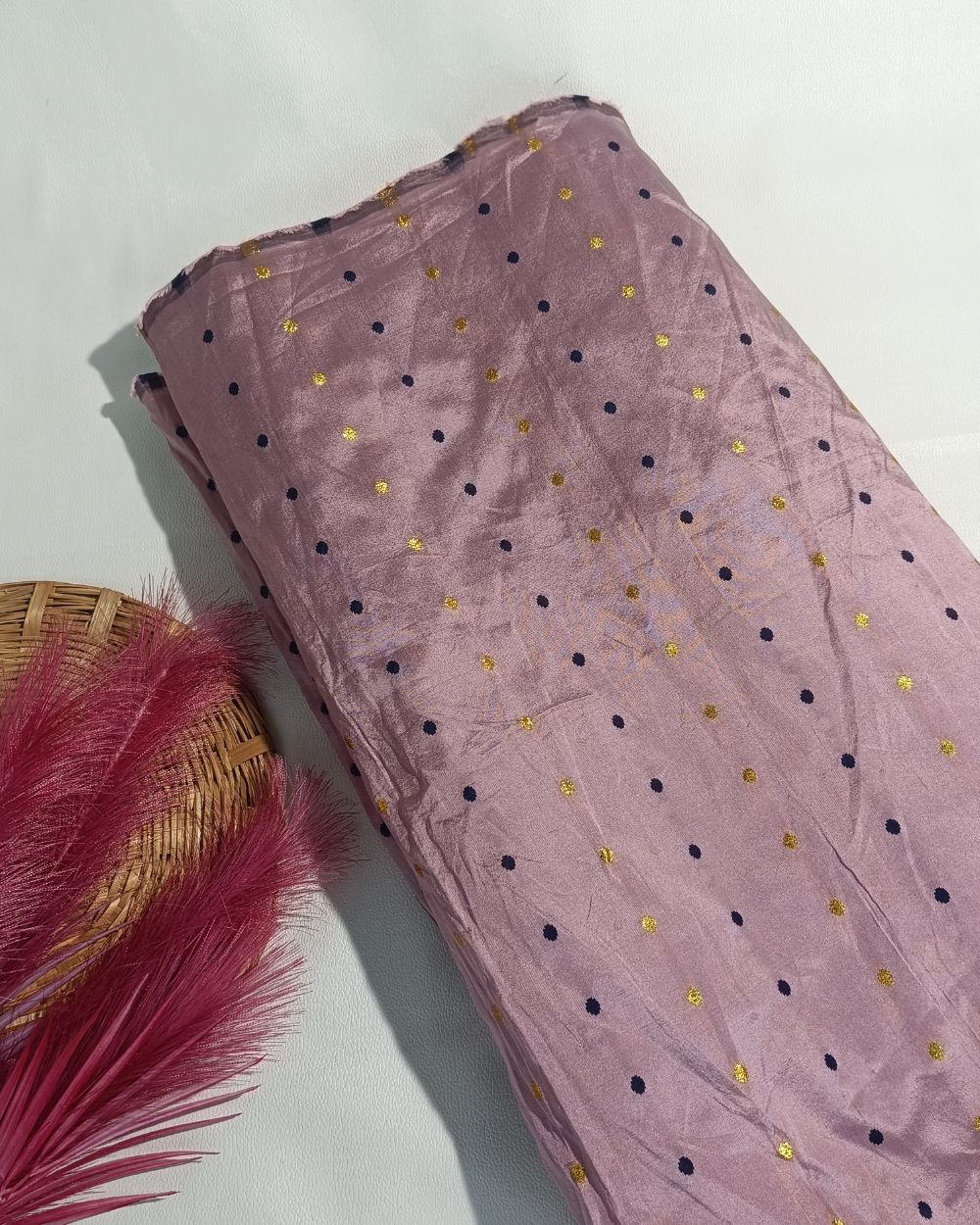 Taffeta Work Pastel Lavender Colour 60 Inches Width