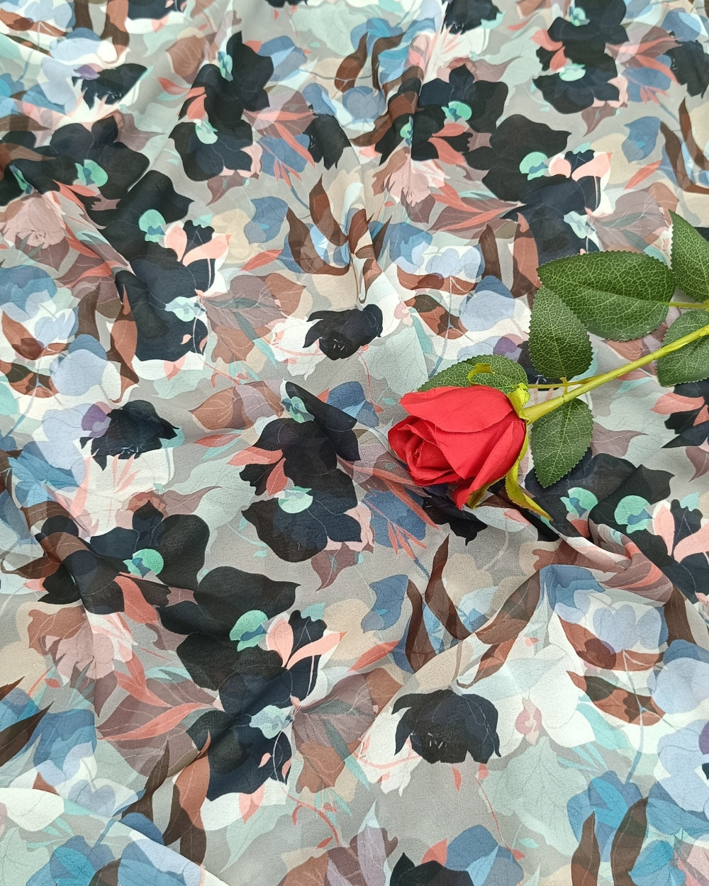 Fox Georgette Digital Print Multicolor 44 Inches Width