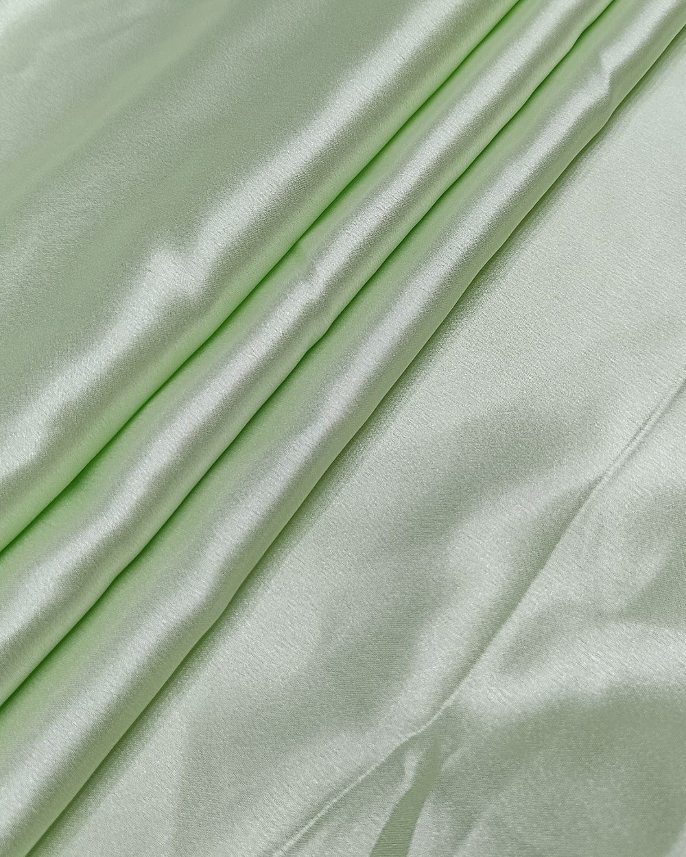 Plain German-Satin Light Pista Colour 44 Inches Width