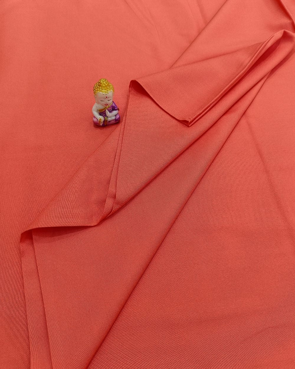 Plain Rayon-cotton Peach Pink Colour 44 Inches Width