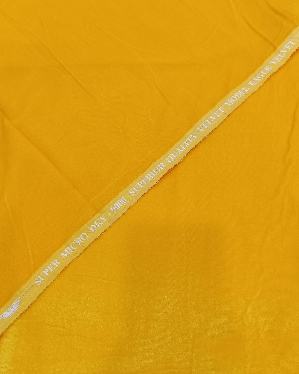 Plain Premium Velvet Yellow Colour 42 Inches Width