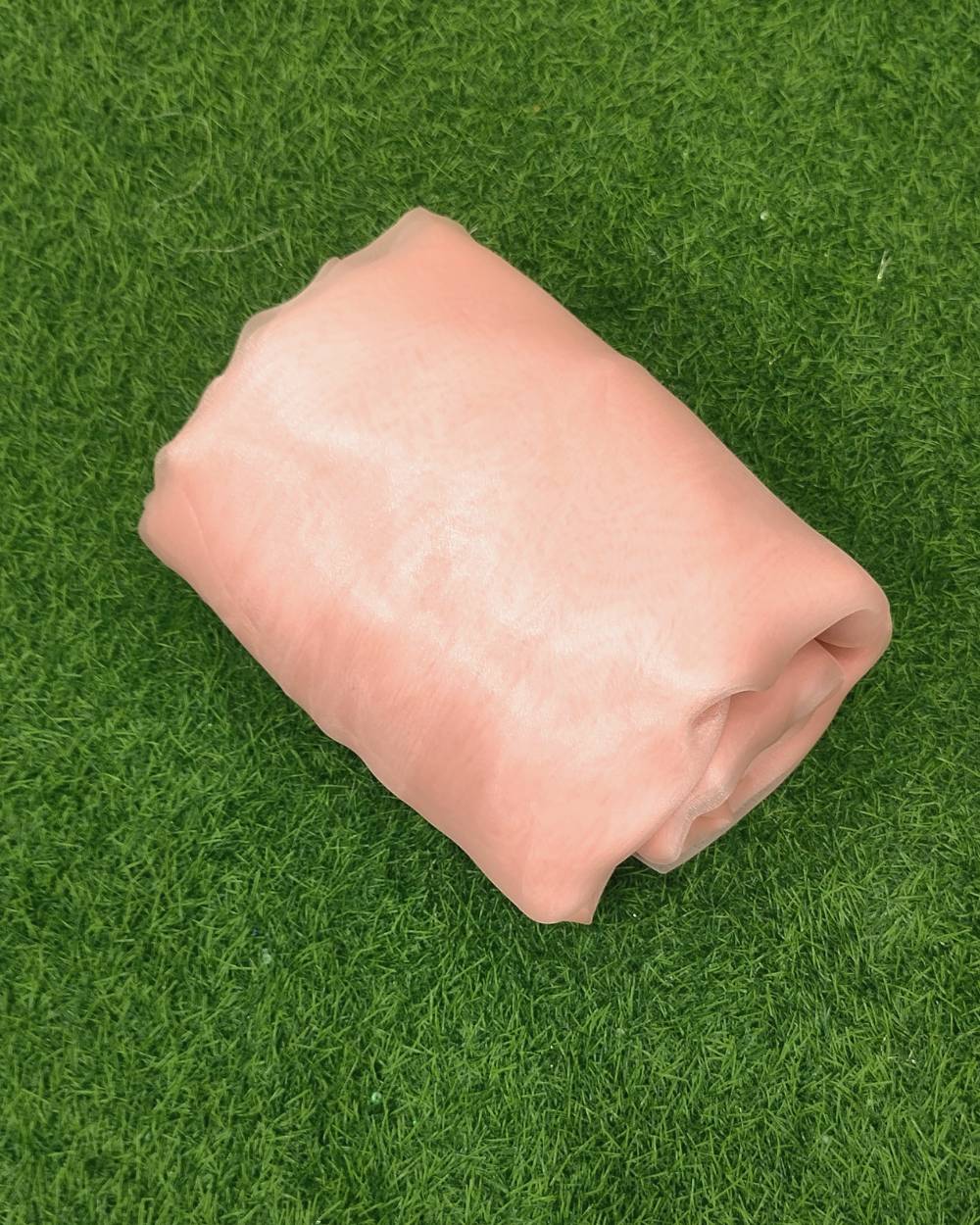 Plain Organza Light Peach Colour 45 Inches Width