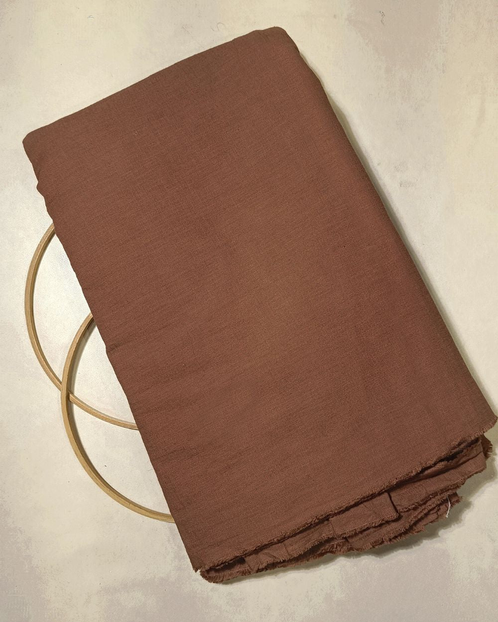 Plain Cotton Linen Brown Colour 44 Inches Width