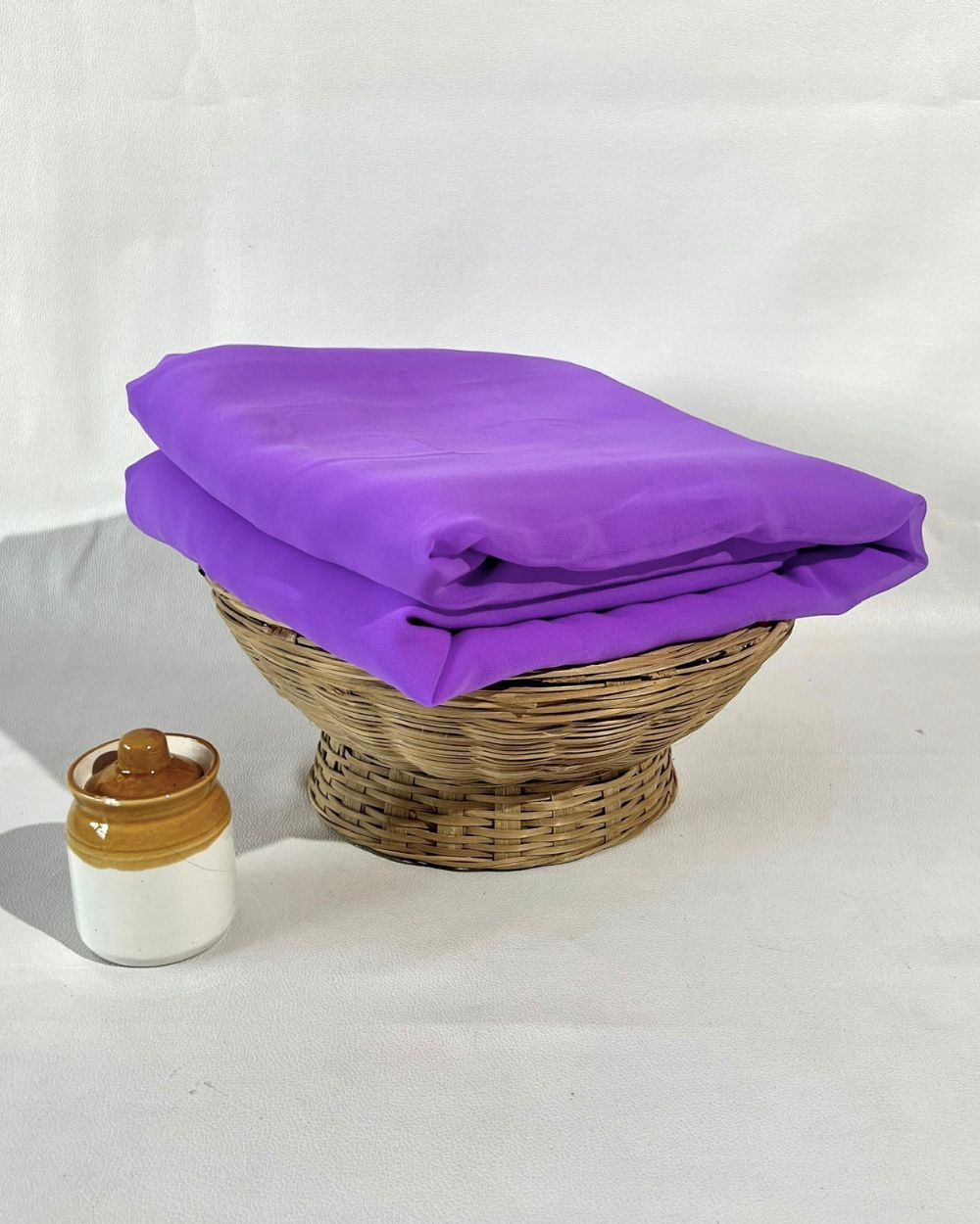 Plain Georgette Lavender Colour 44 Inches Width