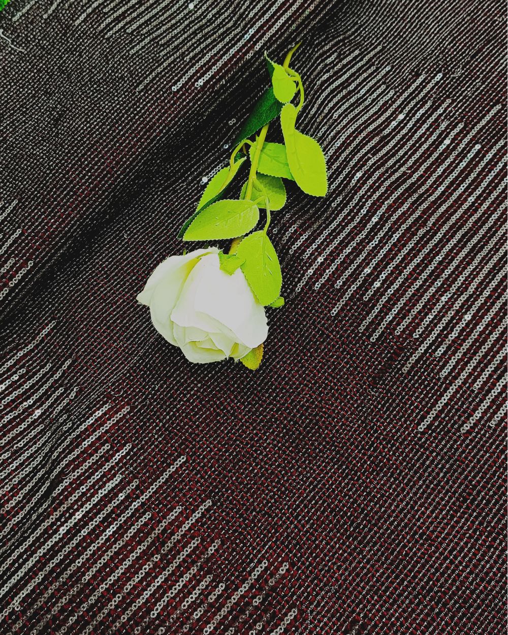 Velvet Work Maroon Colour 43 Inches Width