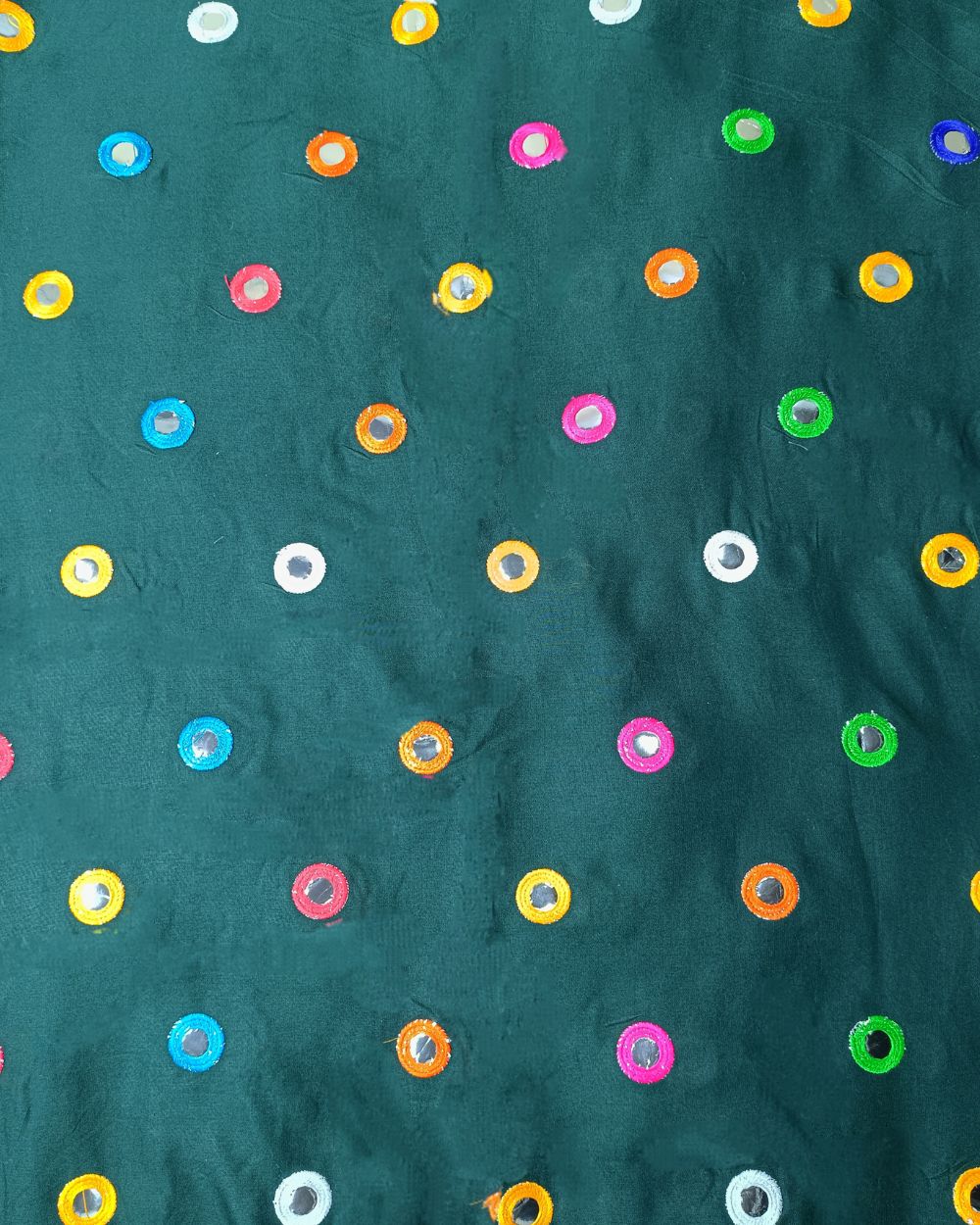 Rayon Abla Work Dark Green Colour 44 inches width