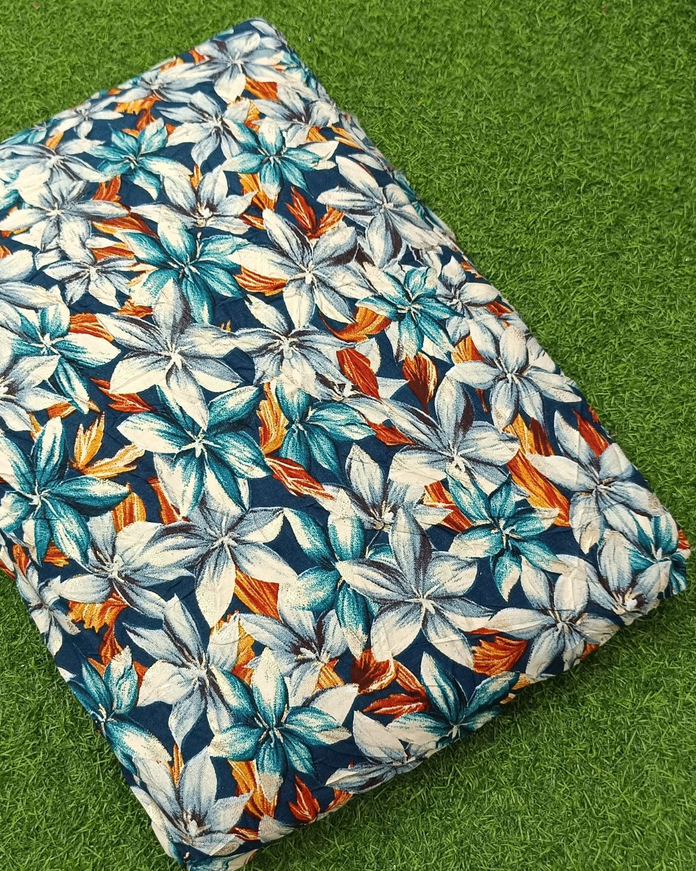 Rayon Foil Print Kerosene Colour 60 Inches Width